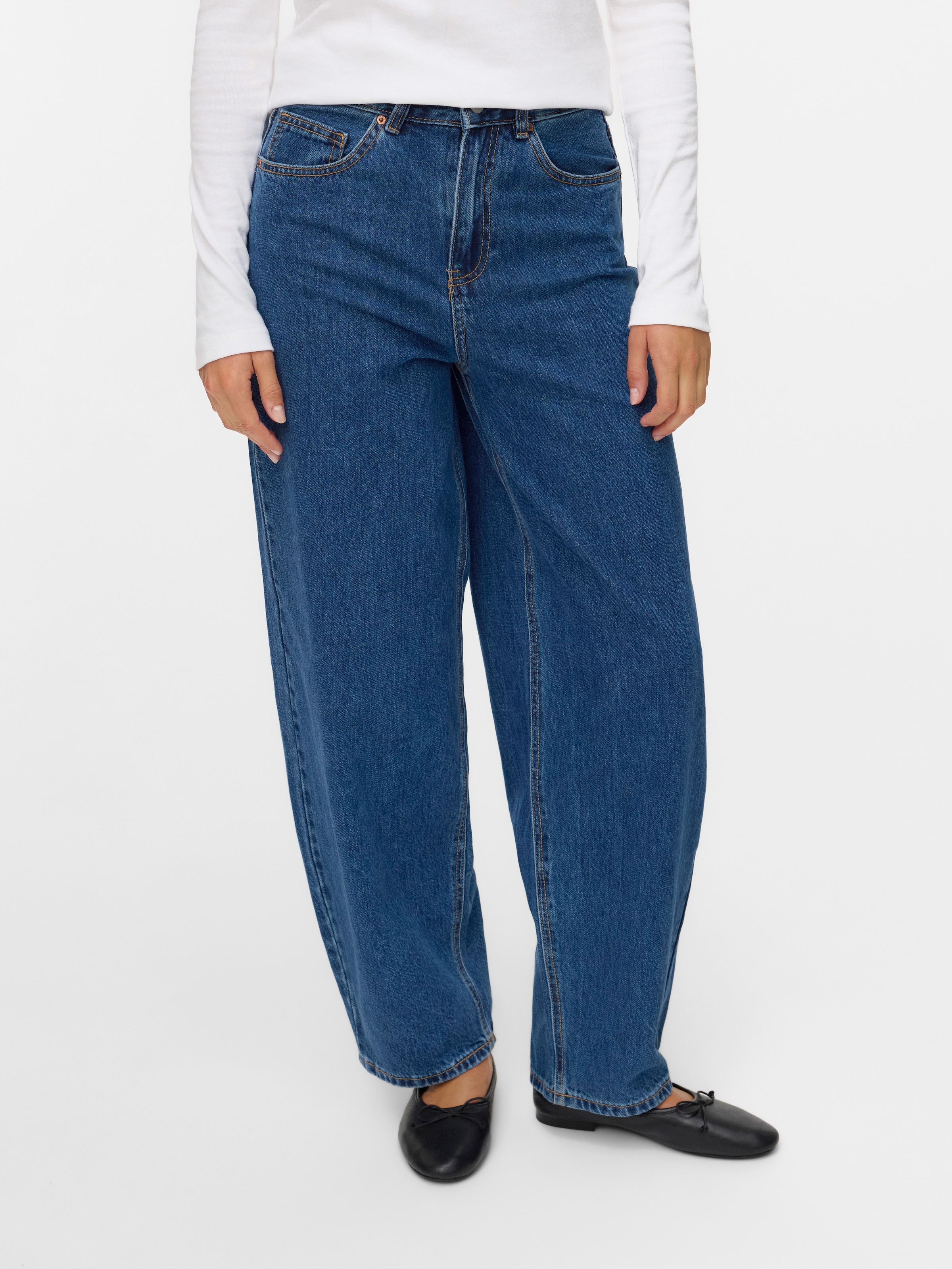 Vero Moda Mom-Jeans "VMBILLIE HR BARREL ANK JEANS LI3142 NOOS" günstig online kaufen