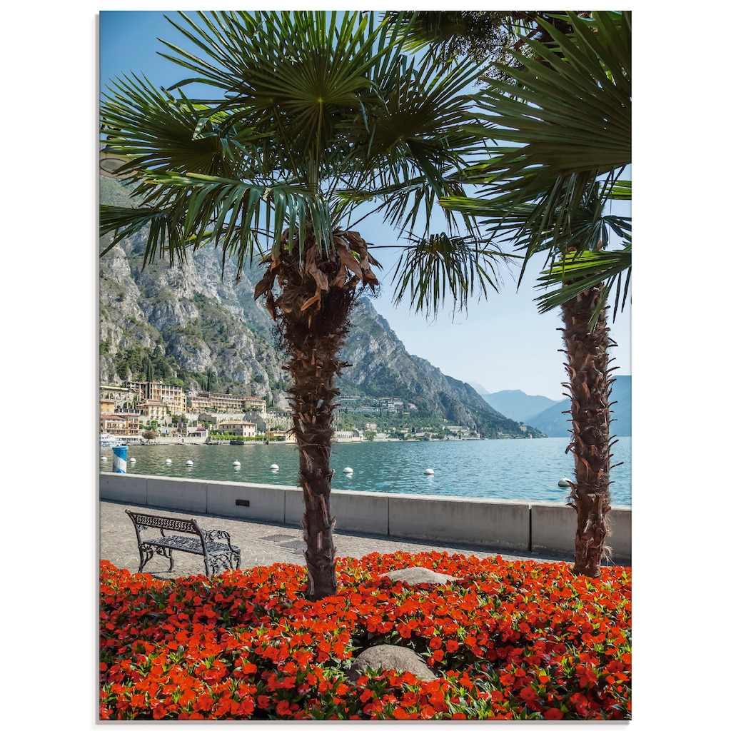 Artland Glasbild »Gardasee Limone sul«, Europa, (1 St.)