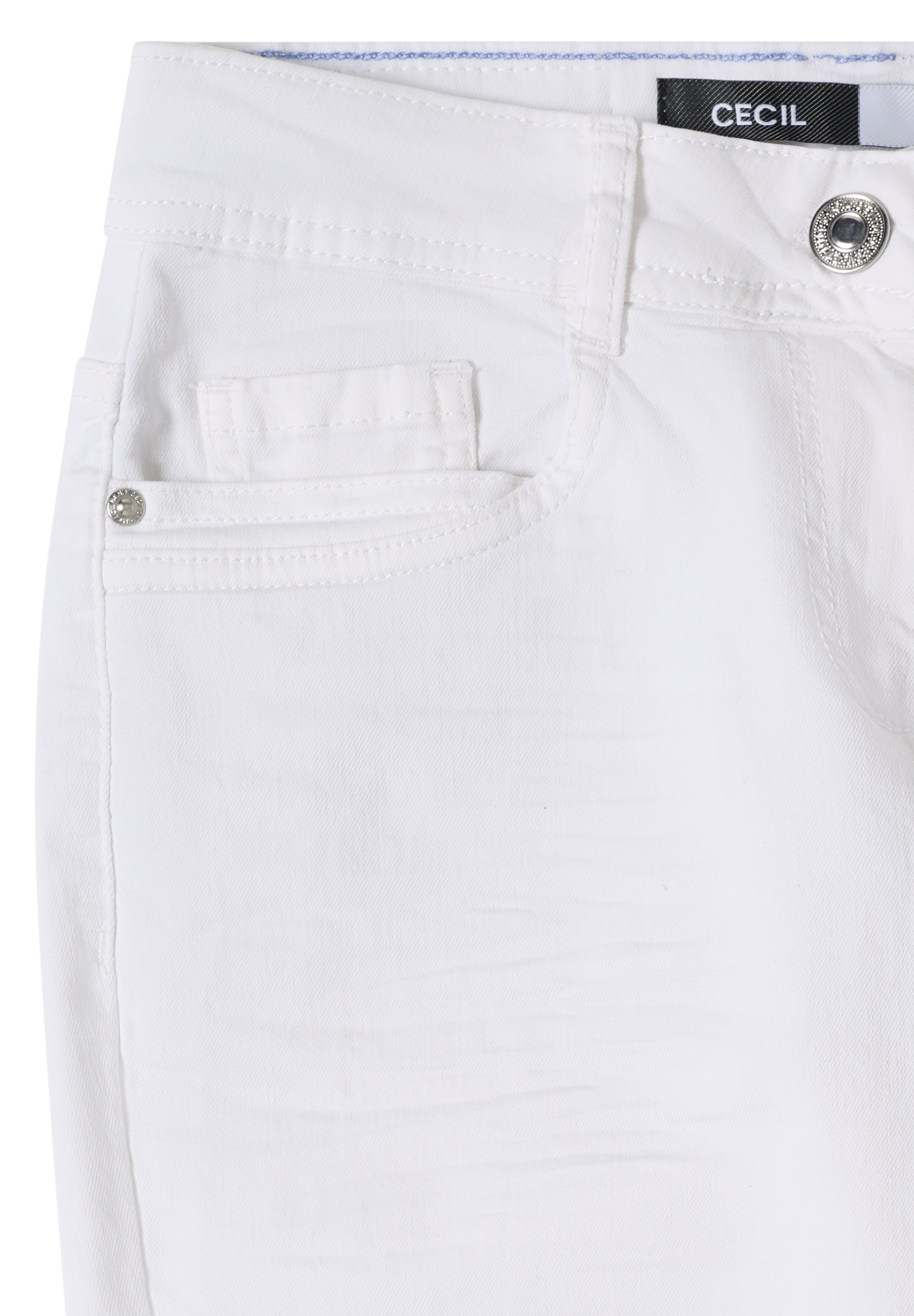 Comfort-fit-Jeans CECIL, Herren, Gr. 38, Länge 26, weiß, Jeans, 78% Baumwolle, 21% Elastomultiester, 1% Elasthan, unifarben, kniebedeckend, Jeans, Middle Waist 3