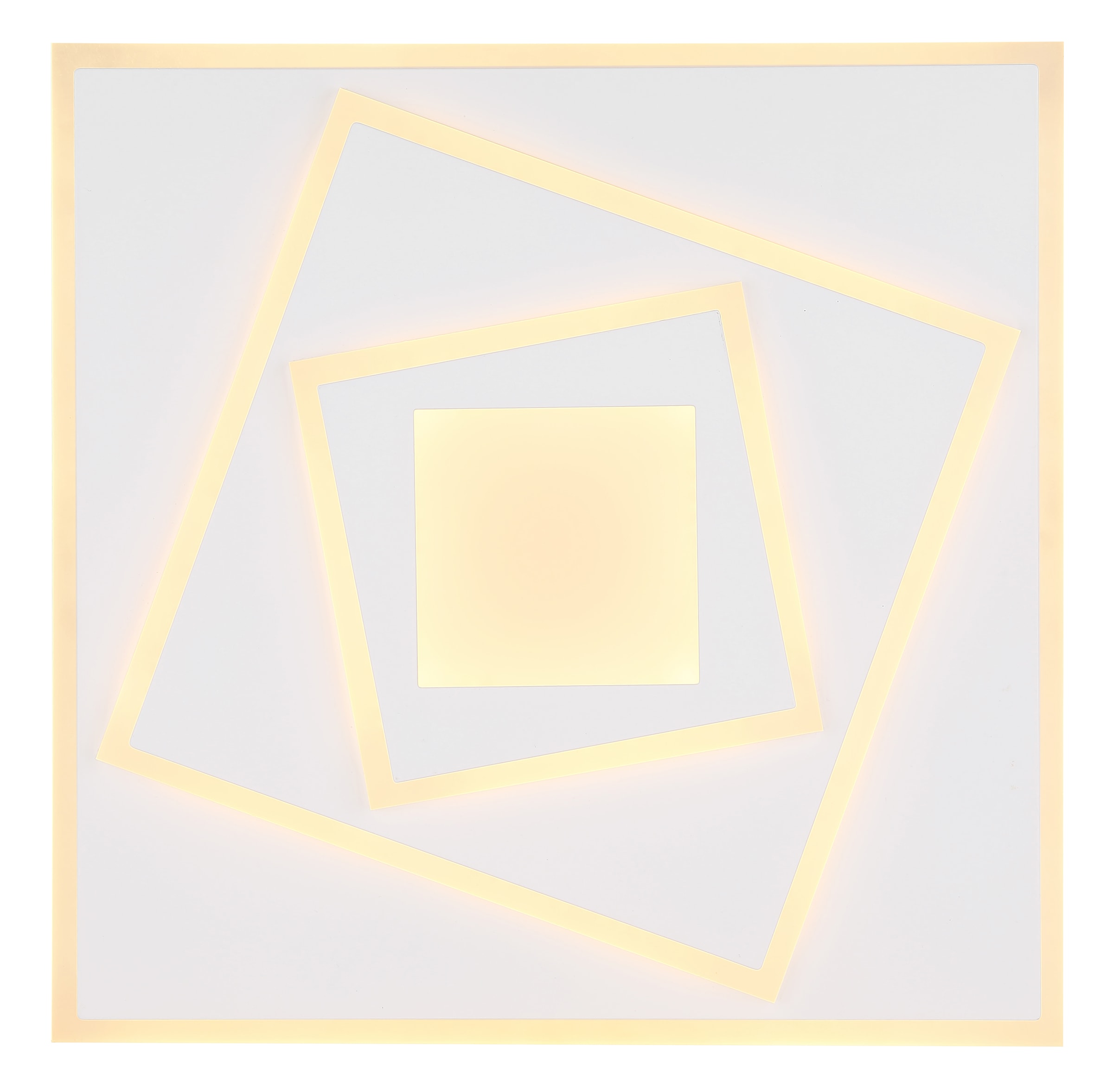 GLOBO LIGHTING LED Deckenleuchte »HORNI«, Leuchtmittel LED-Modul | LED fest integriert, Deckenlampe/ LxBxH: 400x400x54mm/Wohnzimmer/Schlafzimmer/modern