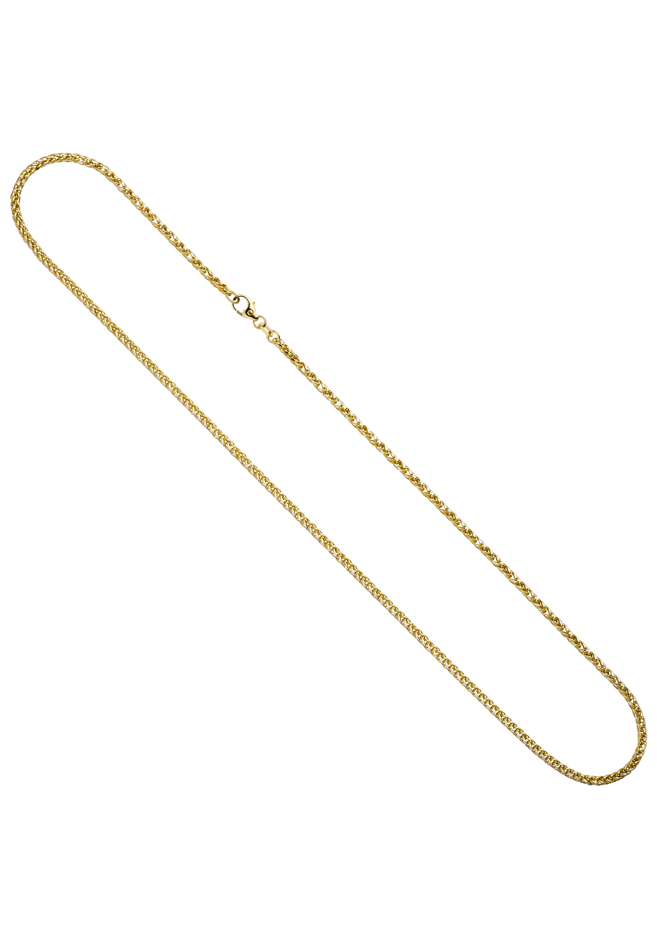 JOBO Goldkette, Zopfkette 585 Gold bicolor 45 cm 1,9 mm