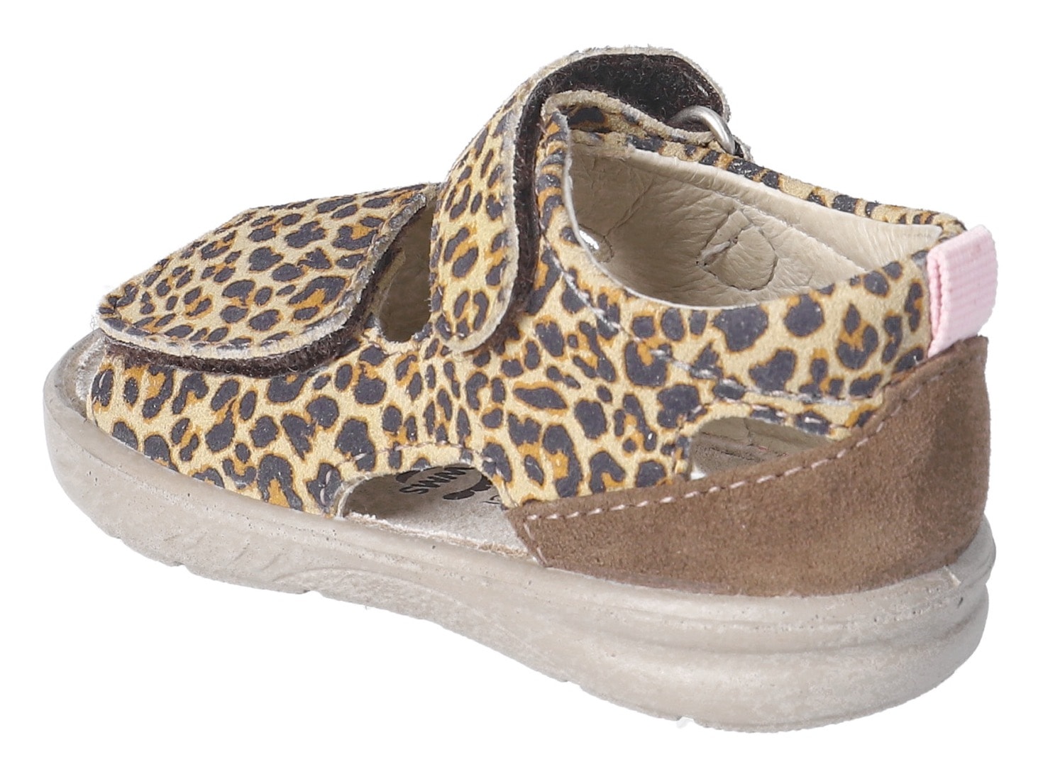 PEPINO by RICOSTA Lauflernschuh »Banu WMS: mittel«, Sandalette mit Klett und Animal Print, Größenschablone zum Download
