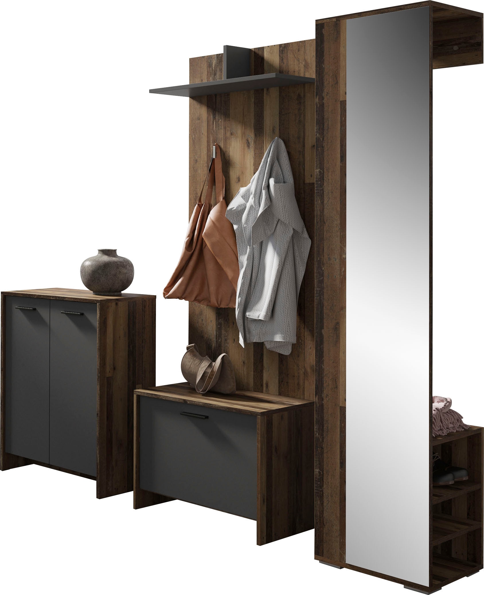 byLIVING Garderoben-Set "Ben" 4 Stk. tlg. günstig online kaufen