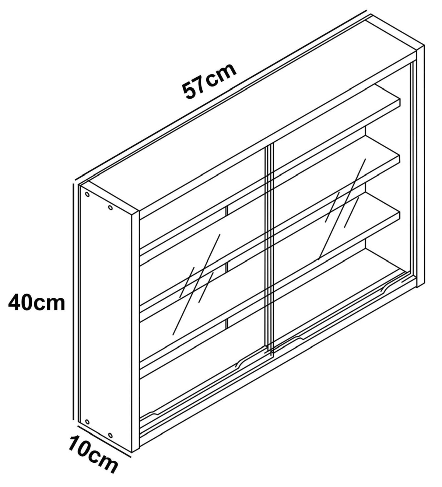 VCM Wandregal »Hängevitrine Wandvitrine Sammel Deko Agisa M«