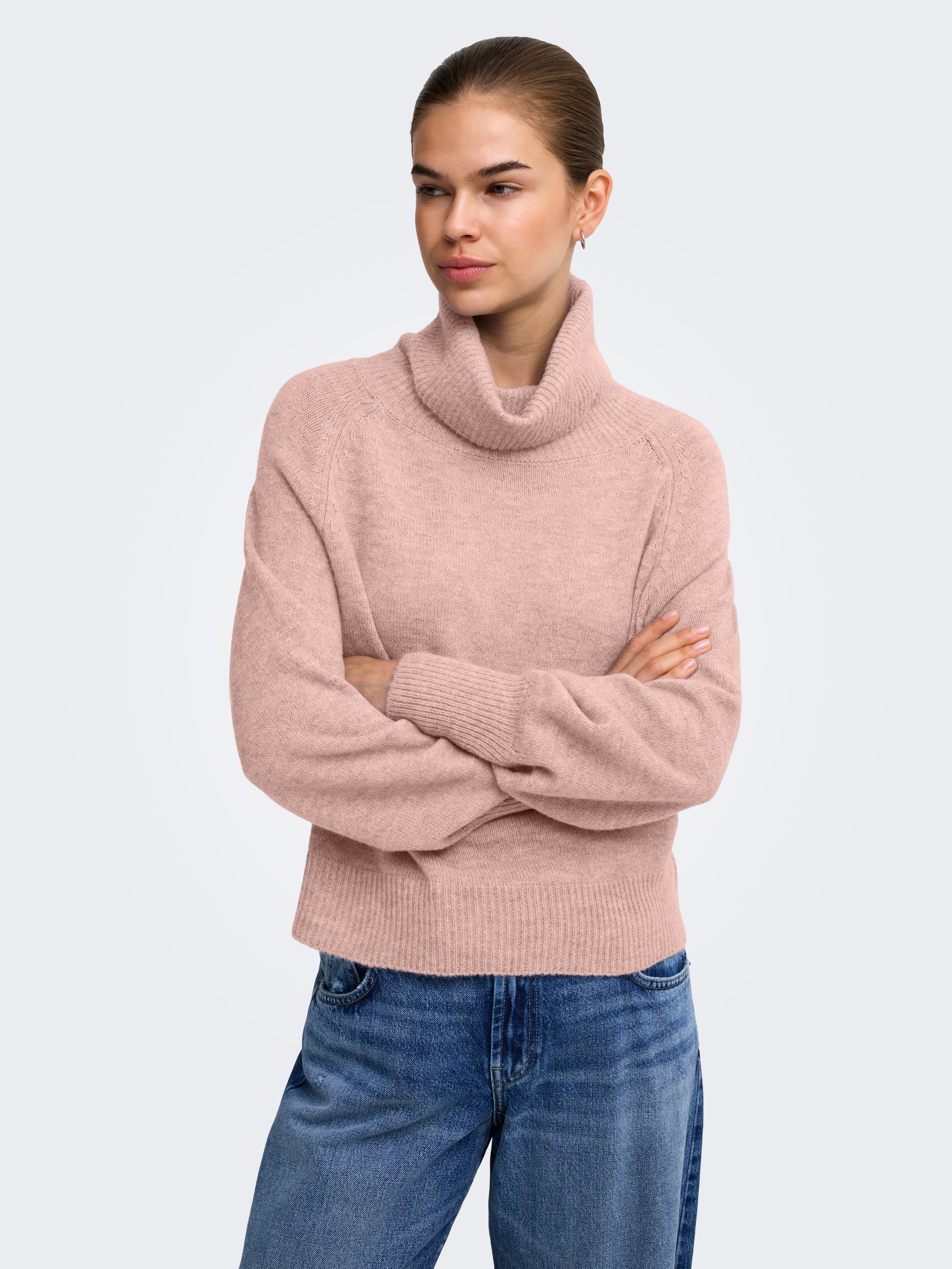 ONLY "ONLOLIVIA LS ROLL NECK CC KNT" Materialmix, regular fit
