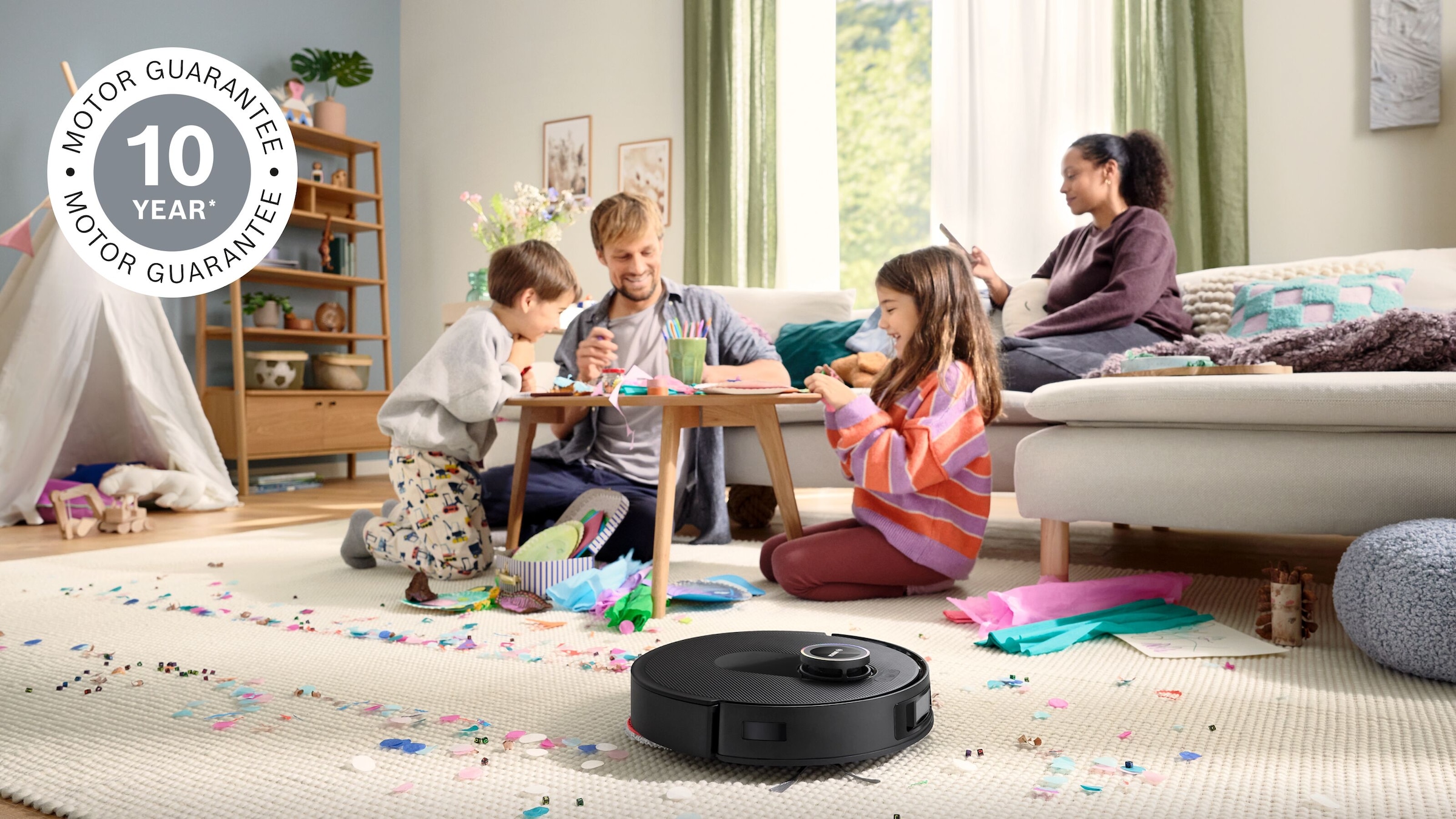 BOSCH Saugroboter »Spotless Max Cam BCRDW3BX, rotierende Wischpads, 70°C Selbstreinigung«, Datensicherheit, 11.000 Pa Saugkraft, Absaugstation, Kamera