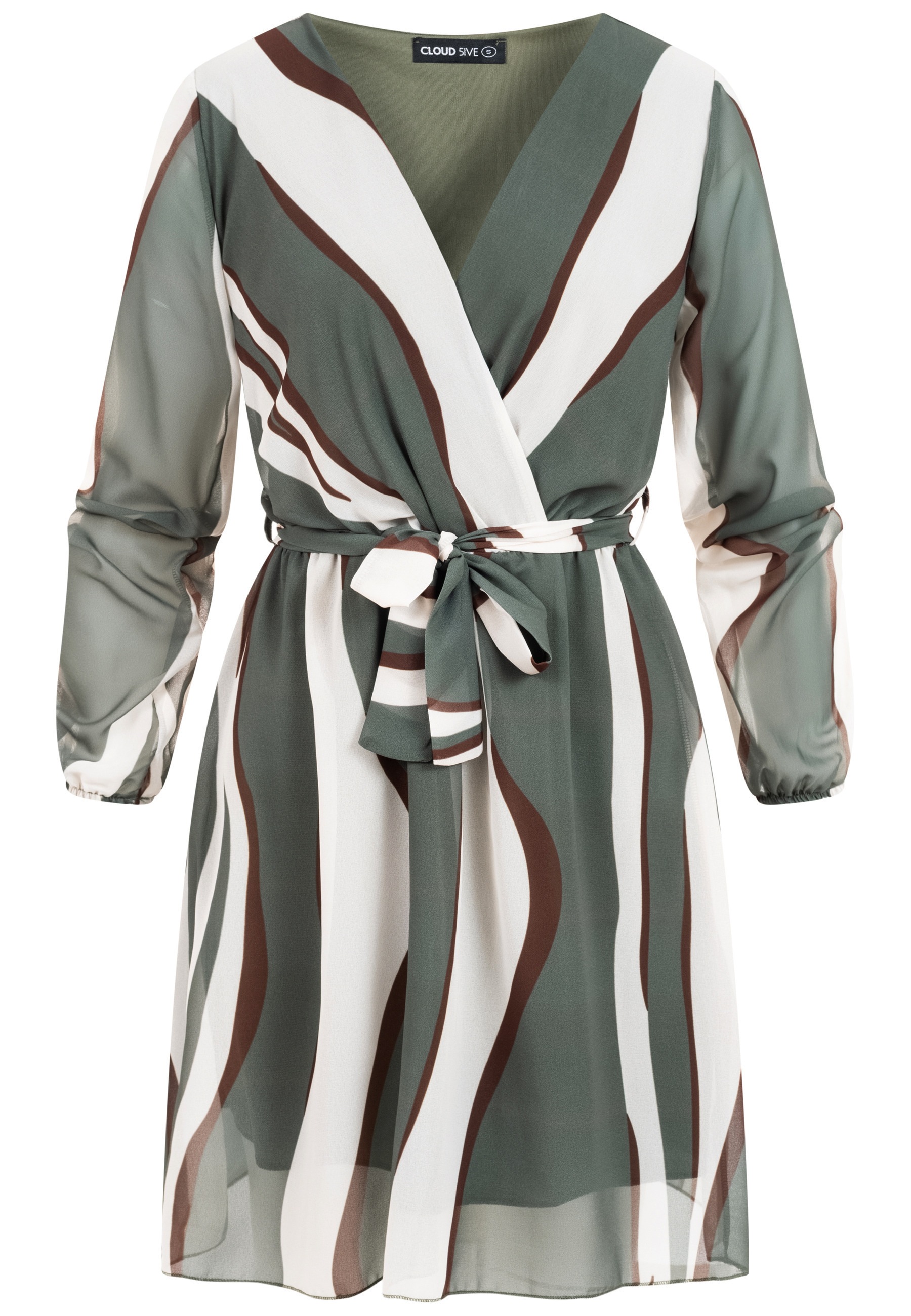 CLOUD 5IVE A-Linien-Kleid "CLOUD 5IVE Long-sleeve Dress Waves" 1 tlg.