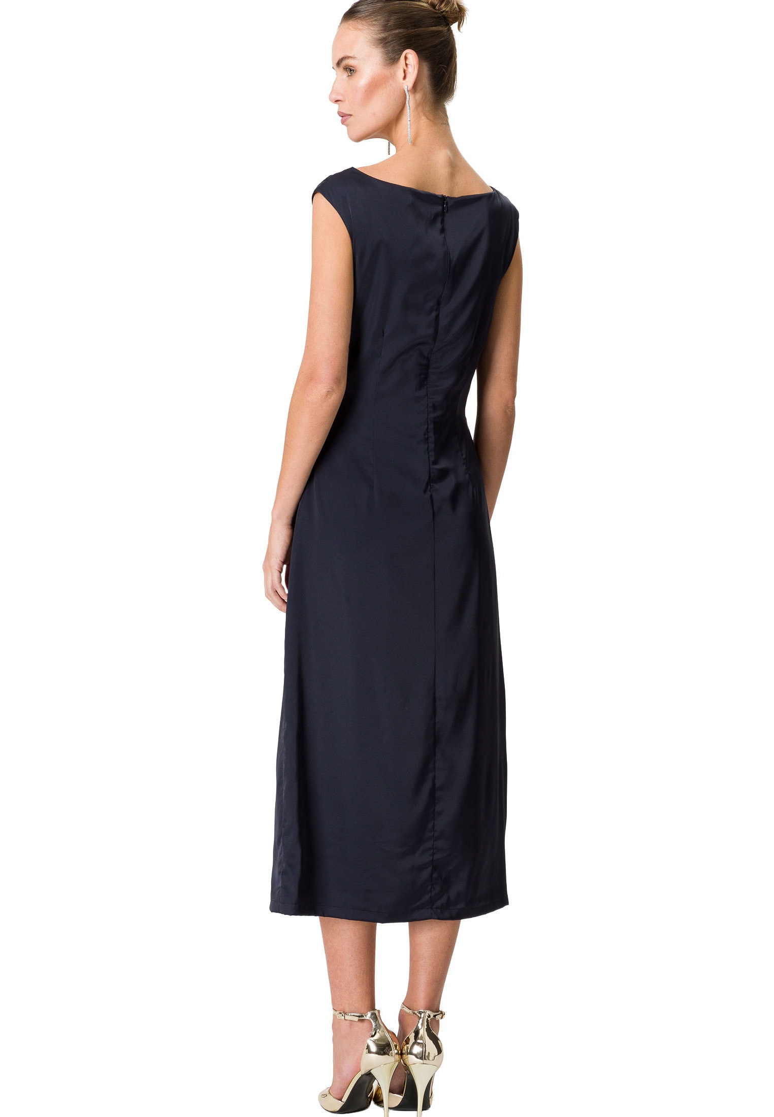 Zero Abendkleid »zero Abendkleid mit Wasserfallausschnitt«, drapiert /gerafft