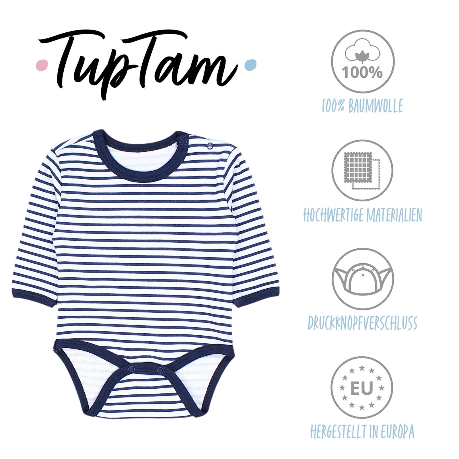TupTam Langarmbody »Body Unisex Langarm Body mit Aufdruck Spruch 5er Pack«