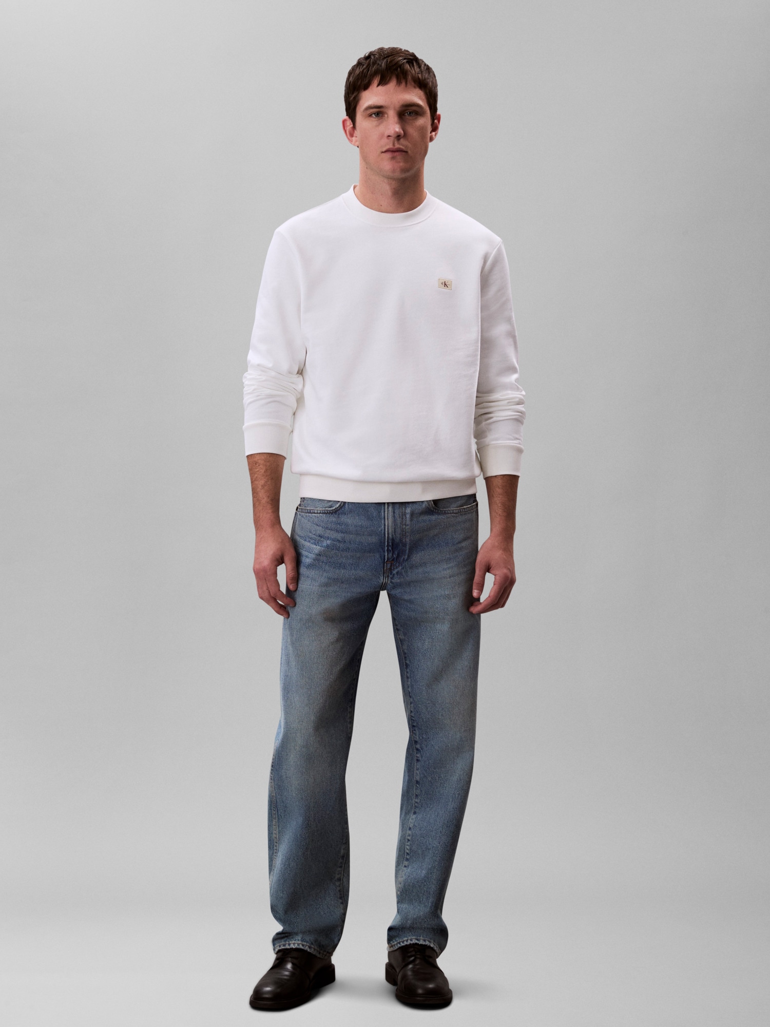 Calvin Klein Jeans Sweatshirt »400GSM TRRY BDG CRWN«, Mit Rundhalsausschnitt
