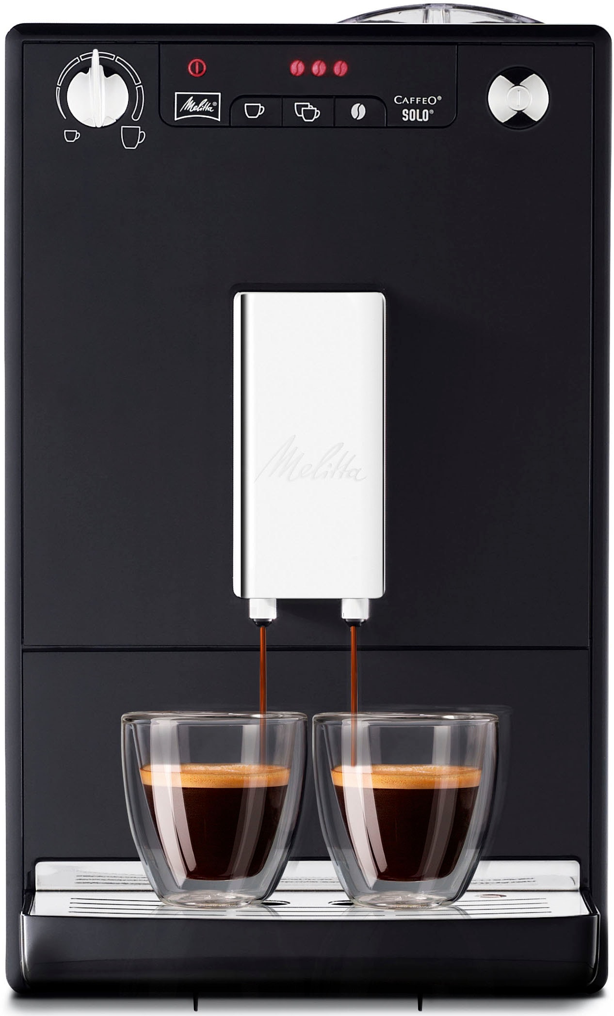 Melitta "Solo E950-201, schwarz" Perfekt für Café crème & Espresso, nur 20cm breit