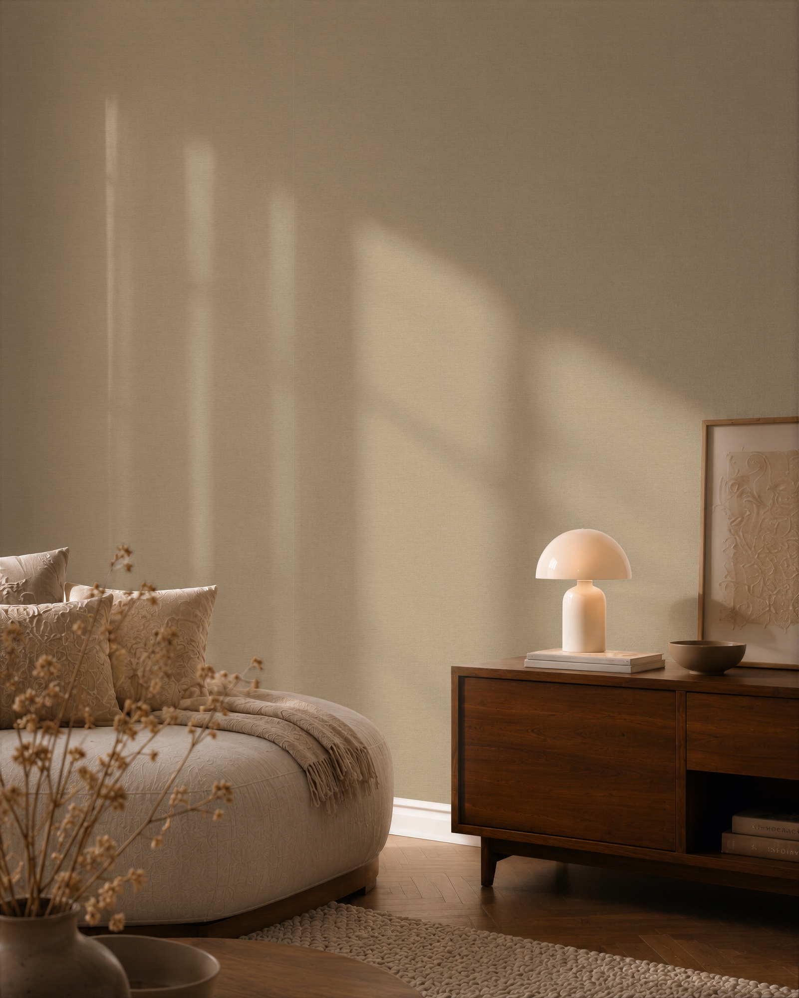 living walls Vliestapete »Cosiness Uni – Vorgeleimte Vliestapete in Textiloptik« Leinenoptik | matt | uni leicht strukturiert Matte Unitapete mit feiner, wohnlicher Textilstruktur