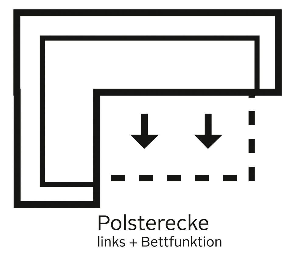 Home affaire Ecksofa »Tahoma L-Form«, mit Armlehnfunktion, wahlweise Bettfunktion, Schublade, Relaxfunktion