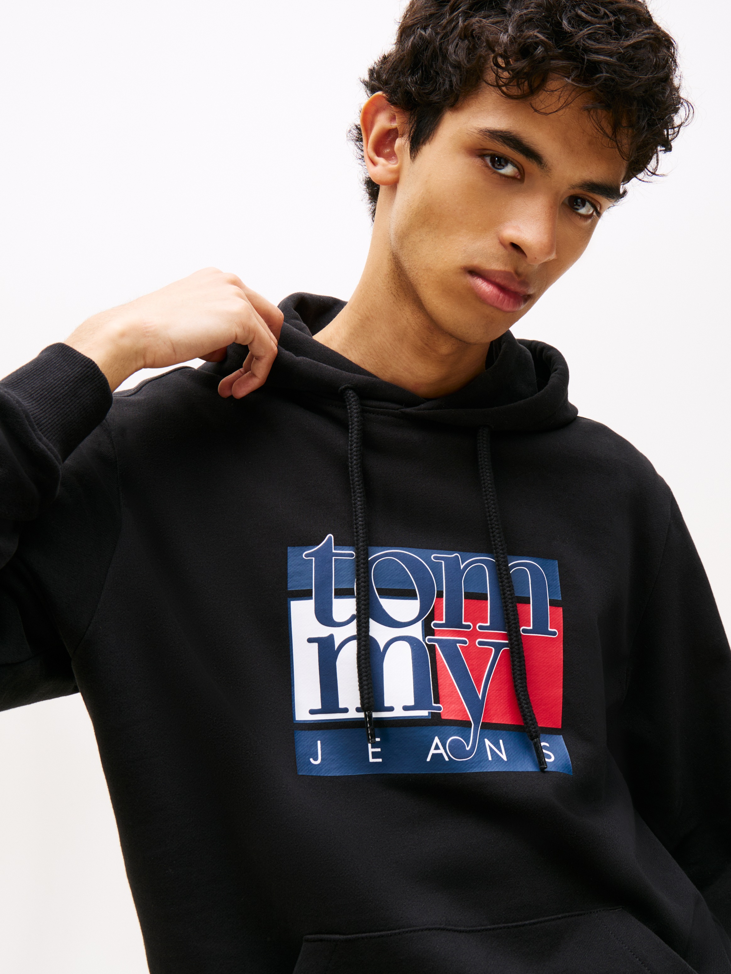 Tommy Jeans Hoodie "TJM RWB FLAG", Regular Fit, Sweatshirt, mehrfarbiger Pr günstig online kaufen