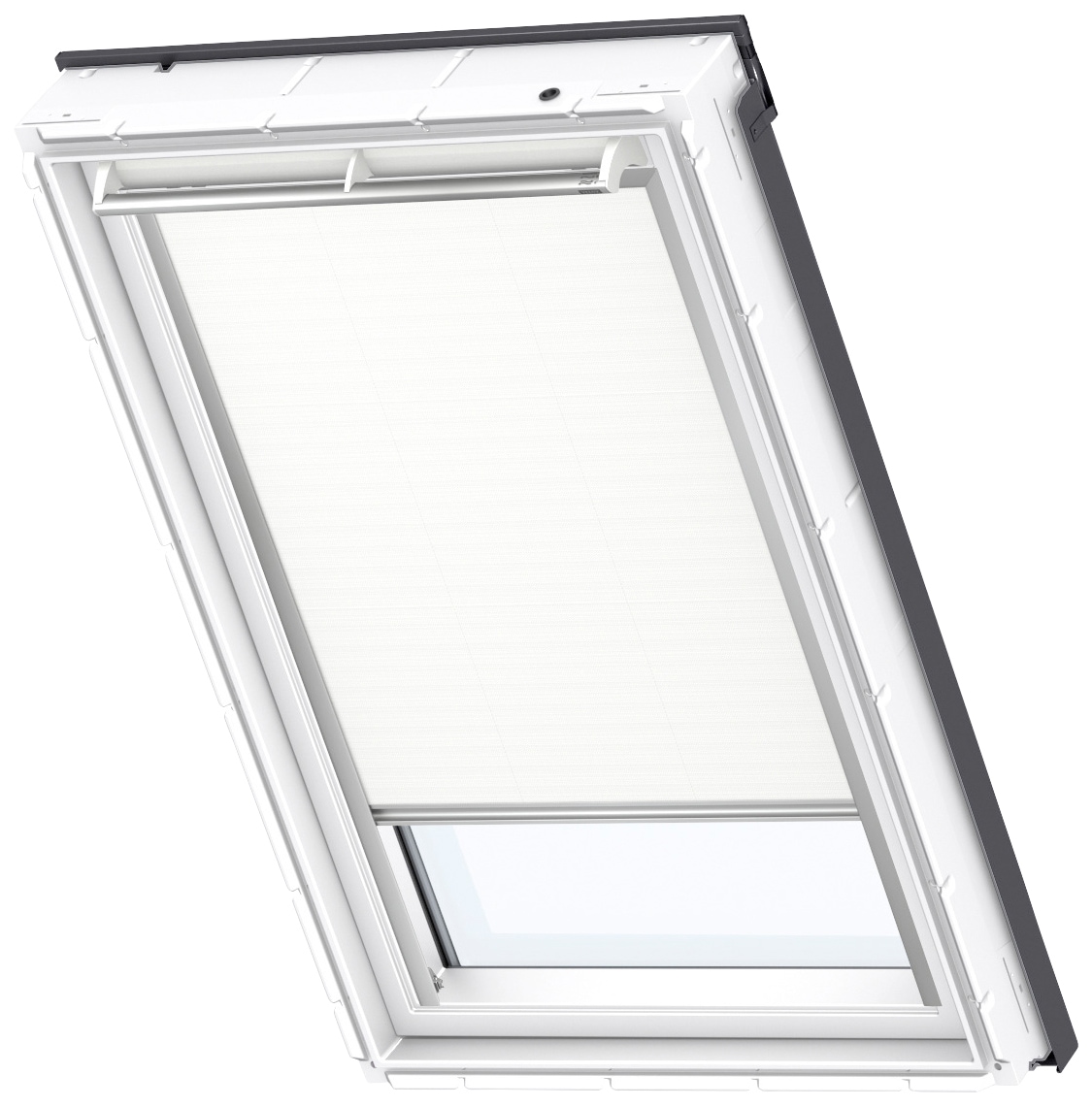 VELUX Verdunklungsrollo "DKL PK08 1025S", verdunkelnd, Verdunkelung, ohne Bohren, in Führungsschienen, alufarbene Führun