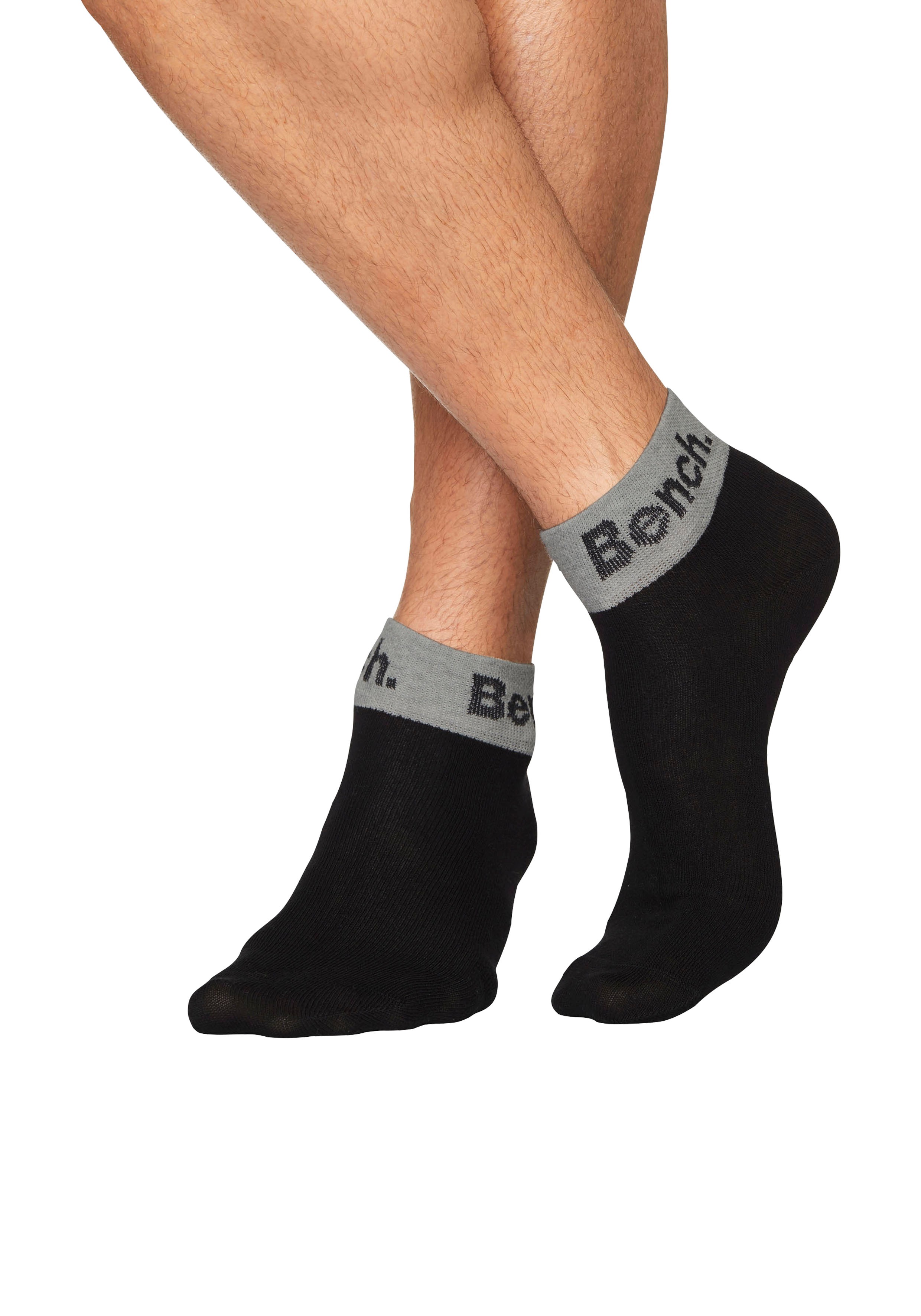Thumbnail - Bench. Kurzsocken Packung, 8 Paar tlg. mit eingestricktem Schriftzug am Bündchen