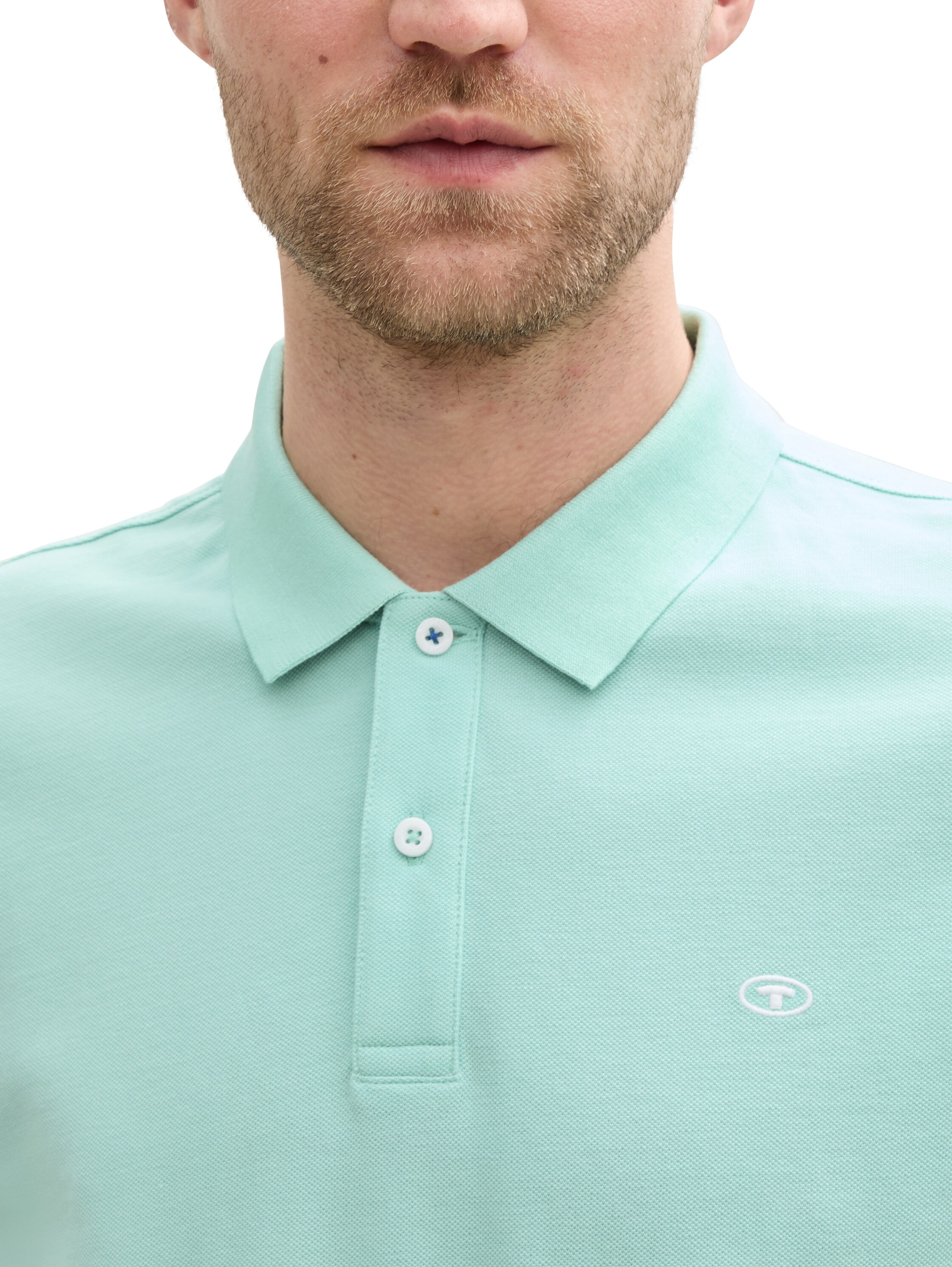 TOM TAILOR Poloshirt, mit farblich hervorgehobener Knopfleiste