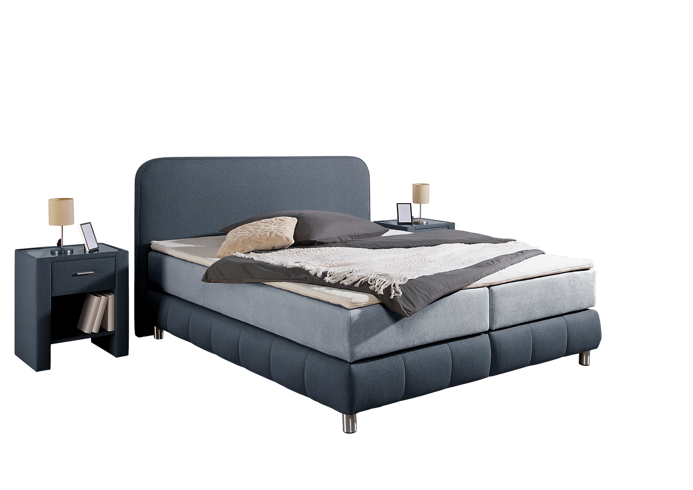 Home affaire Boxspringbett "Cesson, in verschiedenen Breiten", inkl. Topper günstig online kaufen