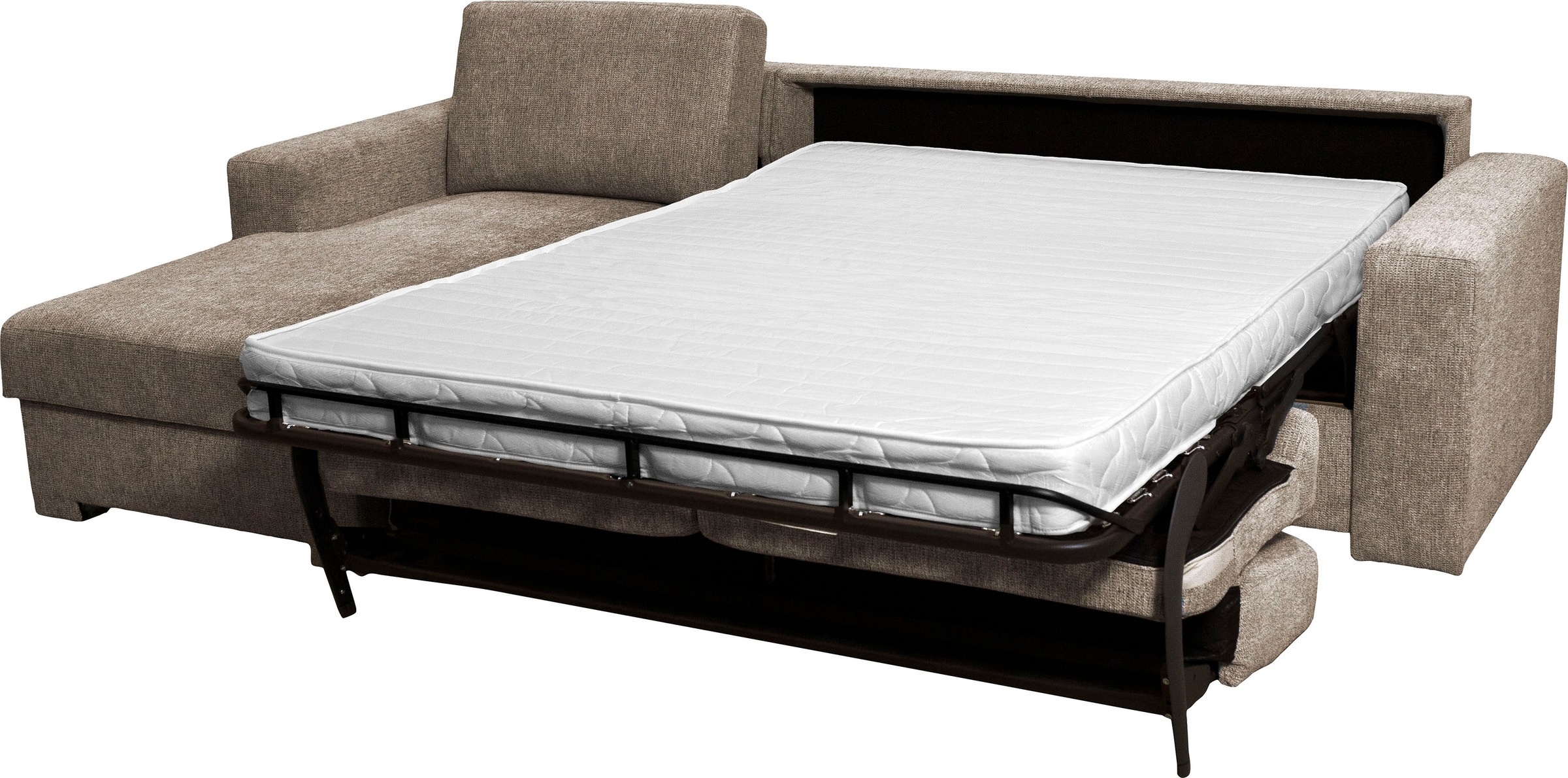 Home affaire Ecksofa »Roma "M" Matratzenhöhe 14 cm, Dauerschlaffunktion, mit Unterfederung,«, Liegemaße ca 143x198 cm, L-Form