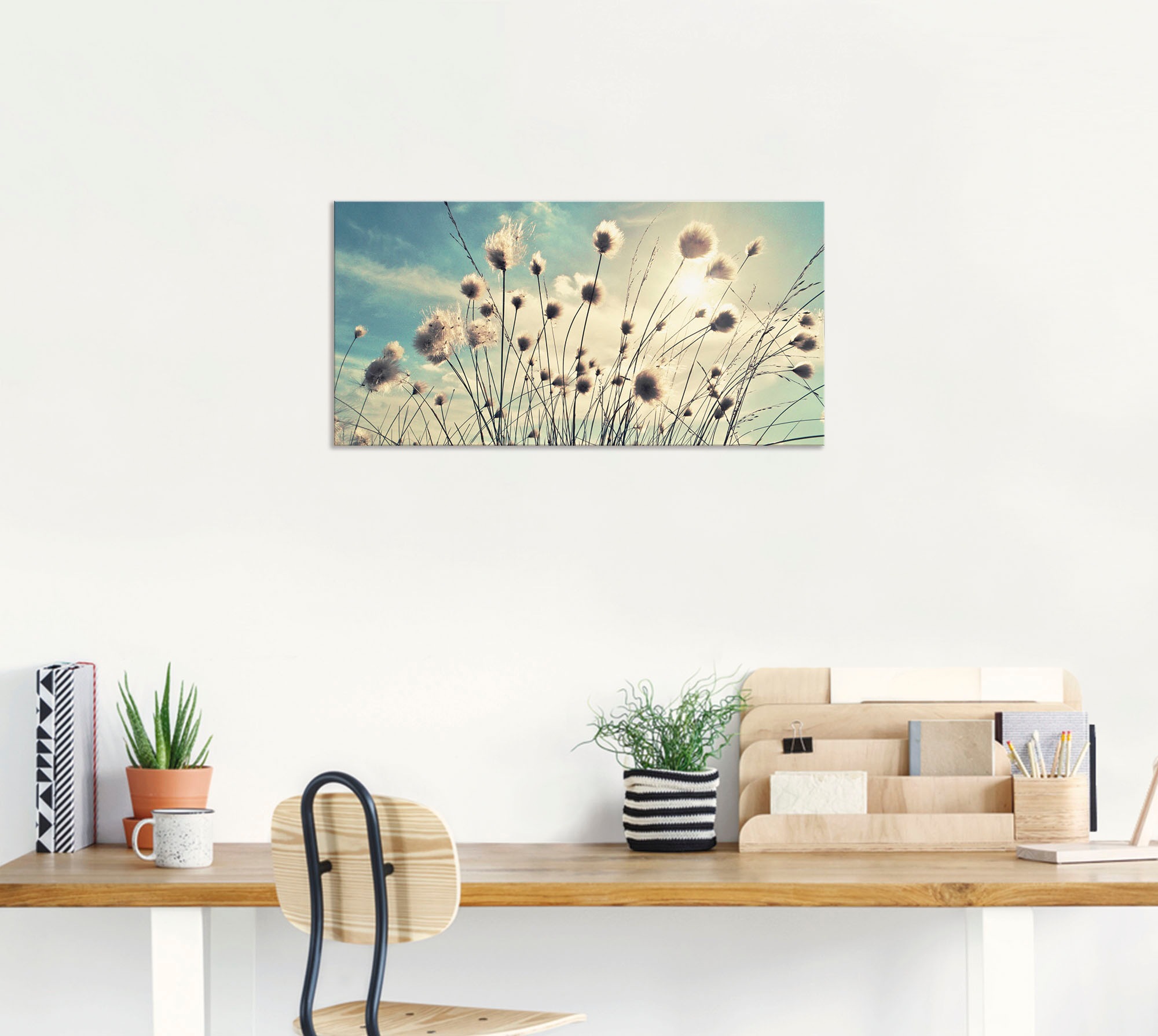 Artland Wandbild "Wollgras" Gräser 1 Stk. tlg. als Alubild, Outdoorbild, Le günstig online kaufen