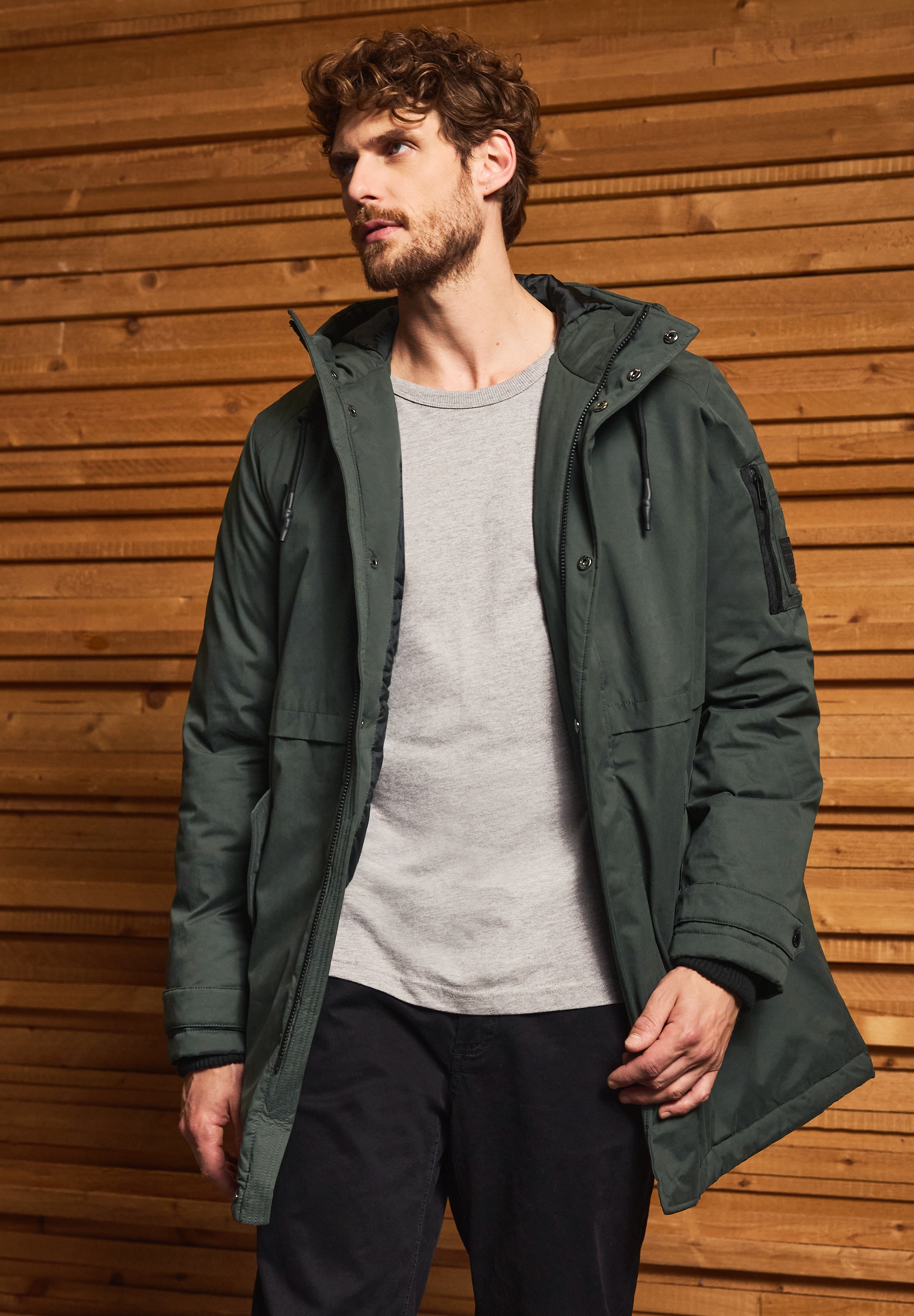 STREET ONE MEN Wintermantel mit Zipper