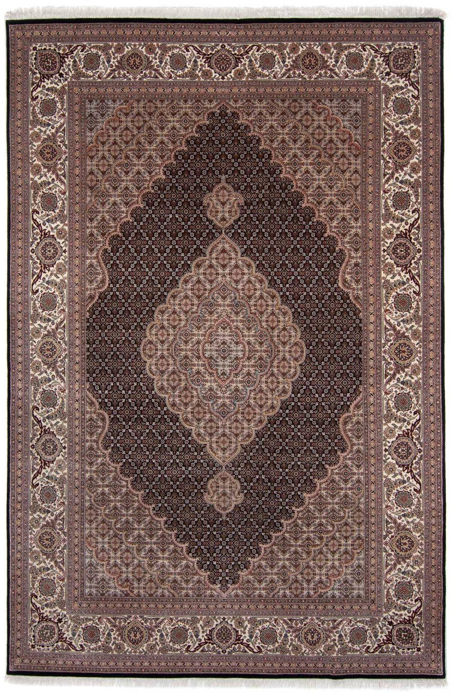 morgenland Hochflor-Läufer "Bidjar Geometrisch Marrone 298 x 83 cm", rechteckig, 15 mm Höhe, Unikat mit Zertifikat