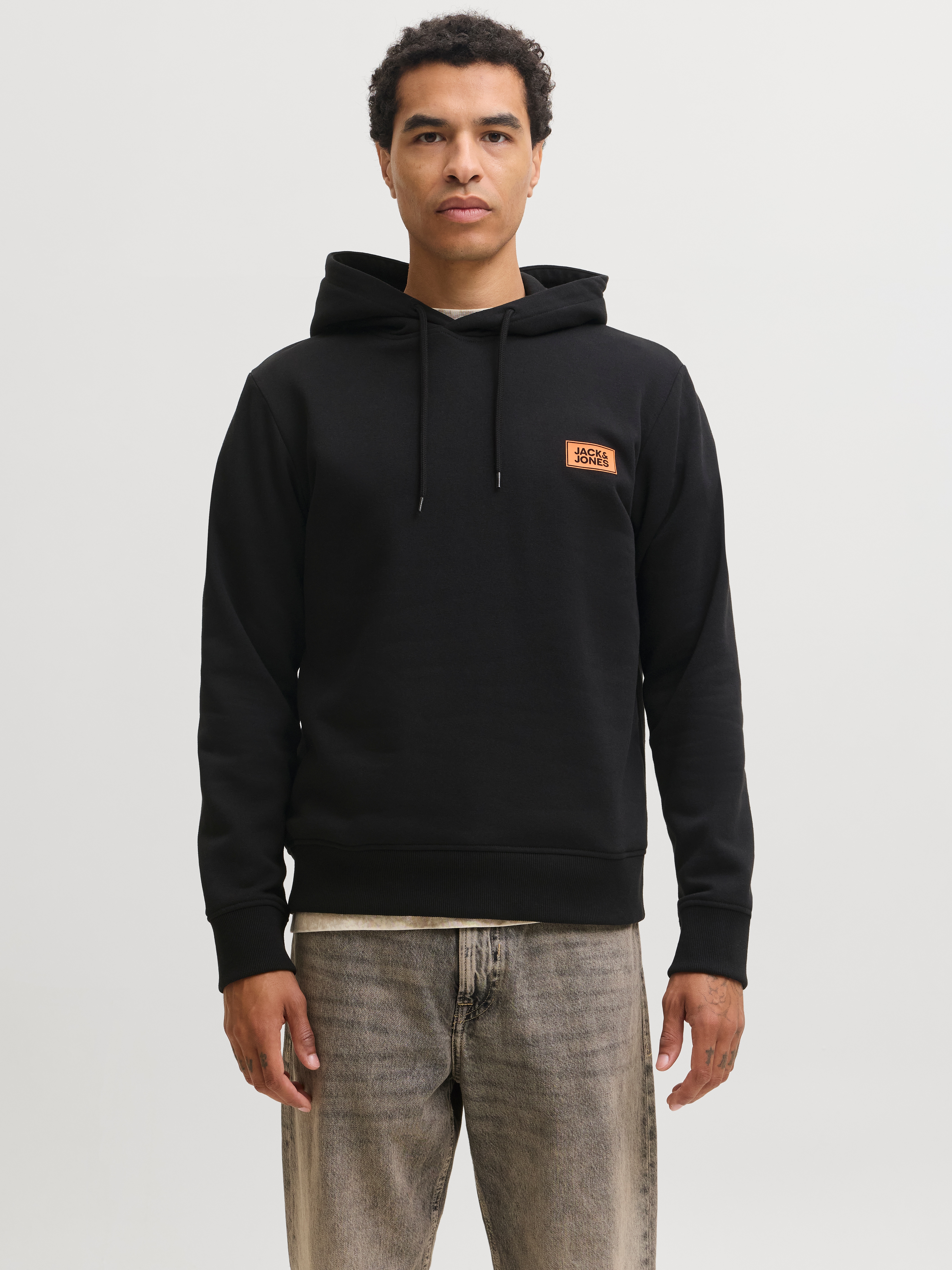 Jack & Jones Kapuzensweatshirt "JJRUSH SWEAT HOOD", Baumwollmischung, regular fit
