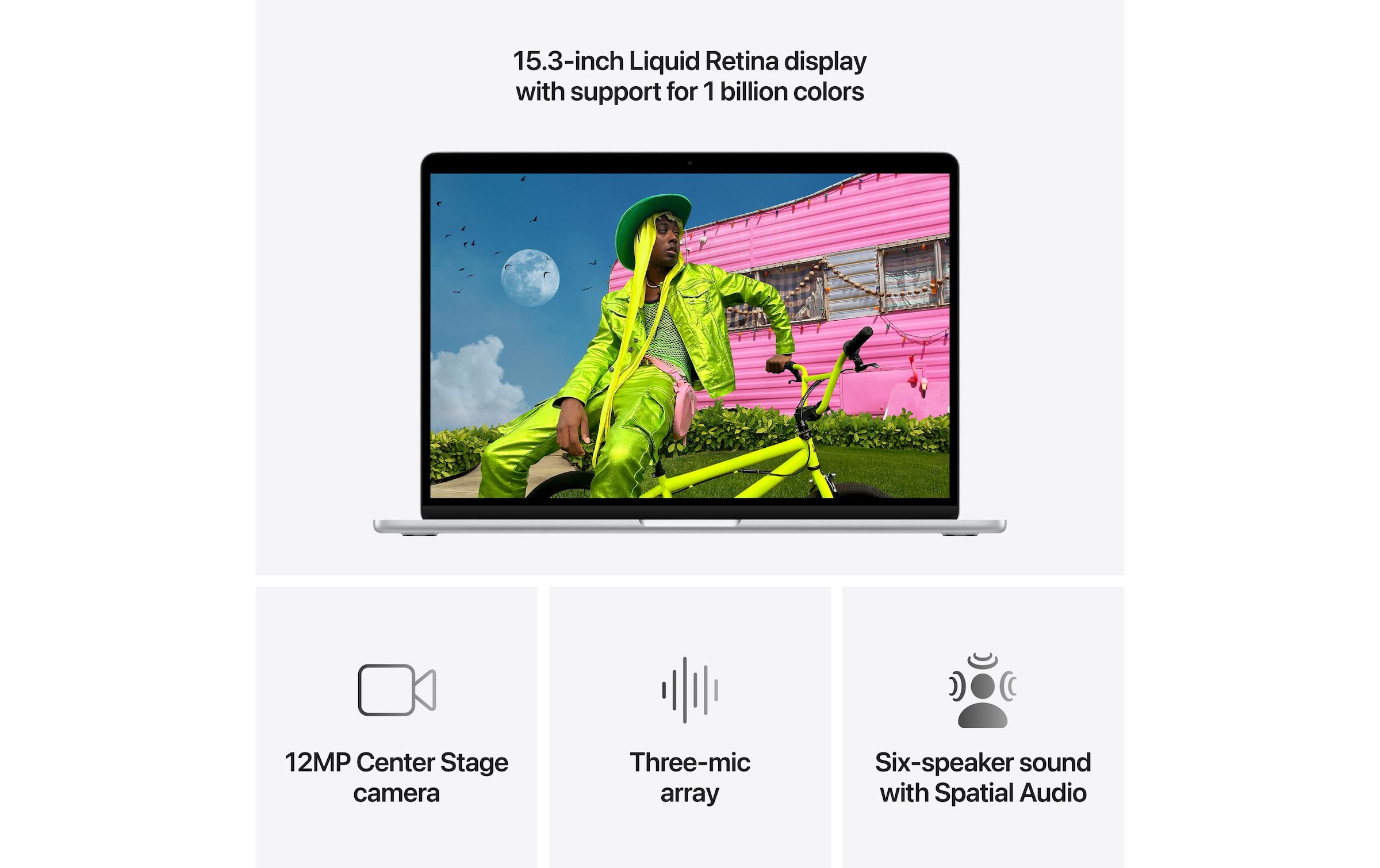 Apple Notebook »MacBook Air 15 2026 M5 10C GPU« 38,862 cm / 15,3 ″ Apple M5 512 GB SSD Integrierte NPU (Neural Processing Unit)