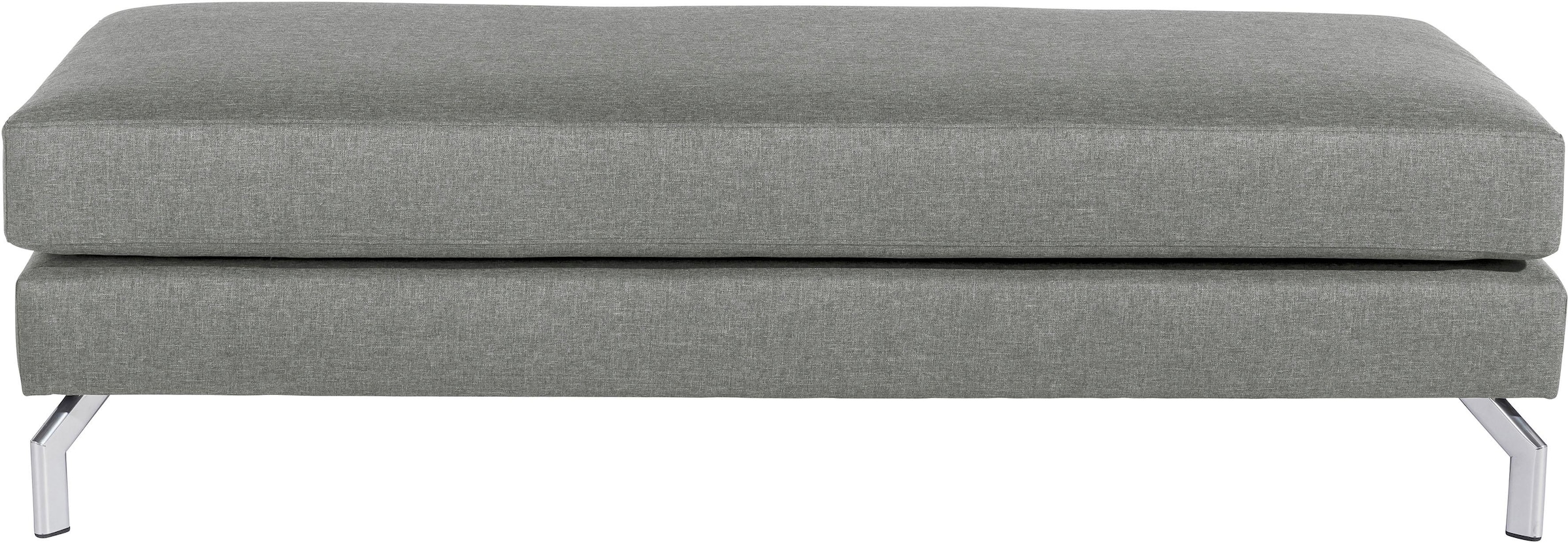 Max Winzer® Ecksofa »Flori«, (Spar-Set, Ecksofa und Hocker), mit abgewinkelten Chromfüßen, inklusive Zierkissen