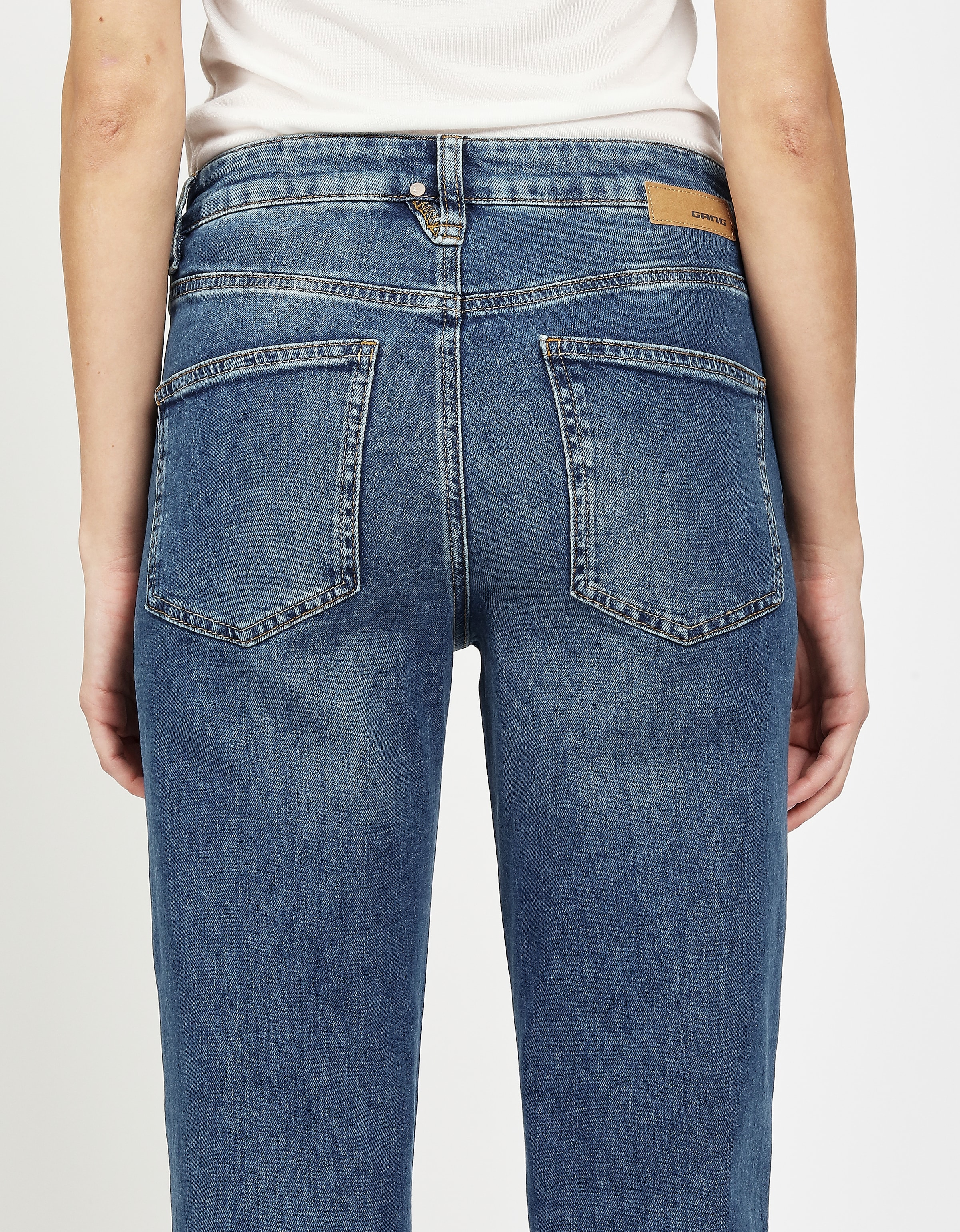 GANG Straight-Jeans »94SOLEY«, exklusives Design ohne Turn-up am Beinabschluss