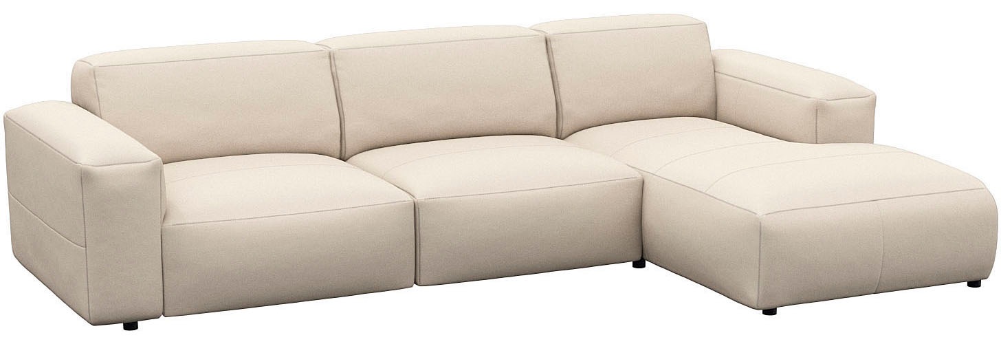 FLEXLUX Ecksofa "Lucera bequem und komfortabel durch hochwertigen Sitzaufba günstig online kaufen