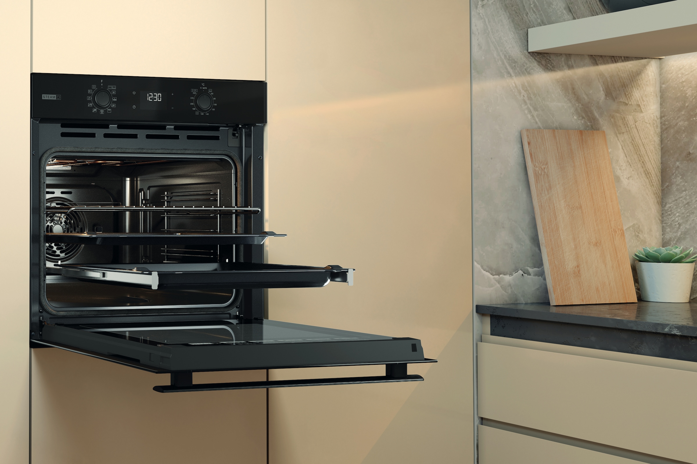 BAUKNECHT Backofen »BBA2S85PU1AK« mit 1-fach-Teleskopauszug mit Pyrolyse-Selbstreinigung AirFry-Funktion – die gesündere Alternative zur Fritteuse
