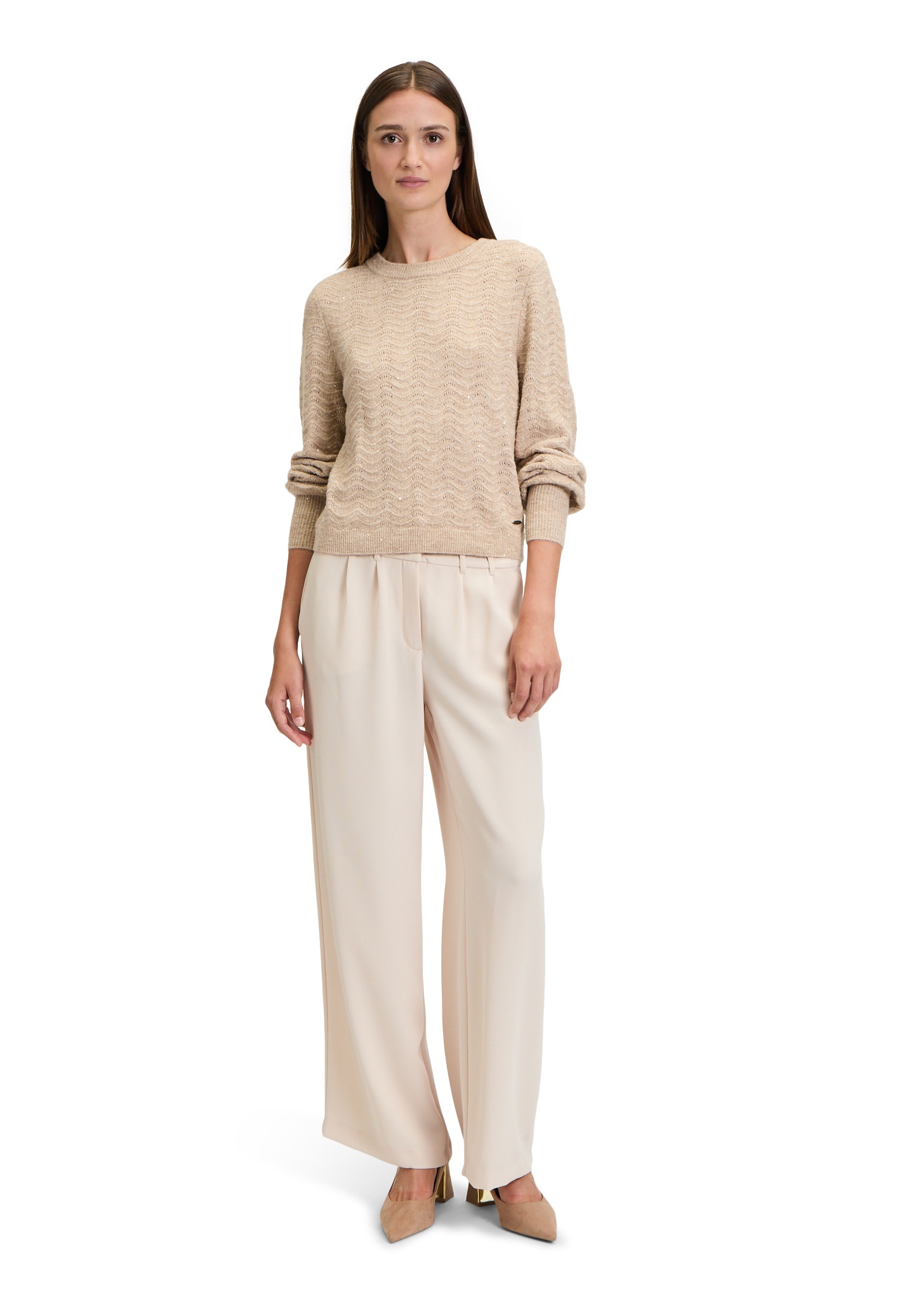 Betty&Co Strickpullover »Betty & Co Strickpullover mit Lurexfaden«, (1 tlg.), Pailletten