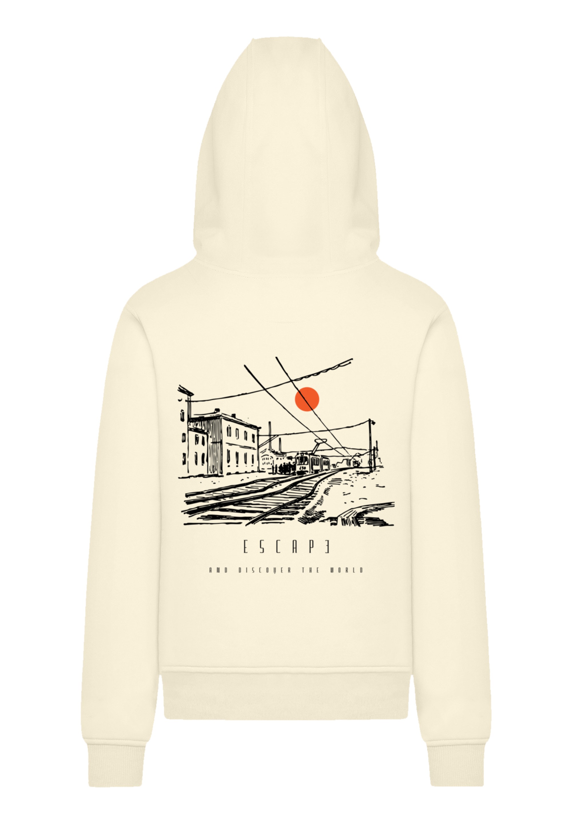 F4NT4STIC Kapuzenpullover »Escape Discover the World Town Train Station«, Premium Qualität, ESCAPE Collection