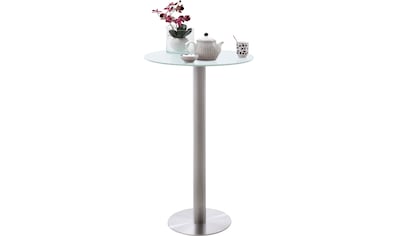 MCA furniture Bartisch »Zarina«, Bartisch mit Glaskeramik Tischplatte mit Edelstahl... kaufen