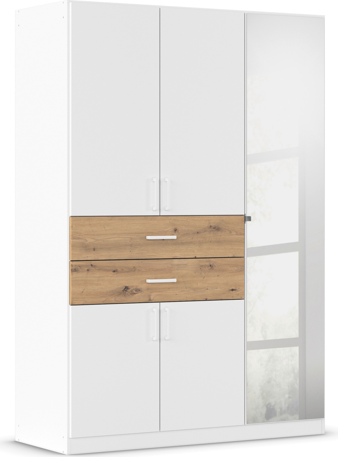 rauch Drehtürenschrank "Maika" mit Spiegel, 2 Schubladen, in verschiedenen Breiten, Höhen und Farben