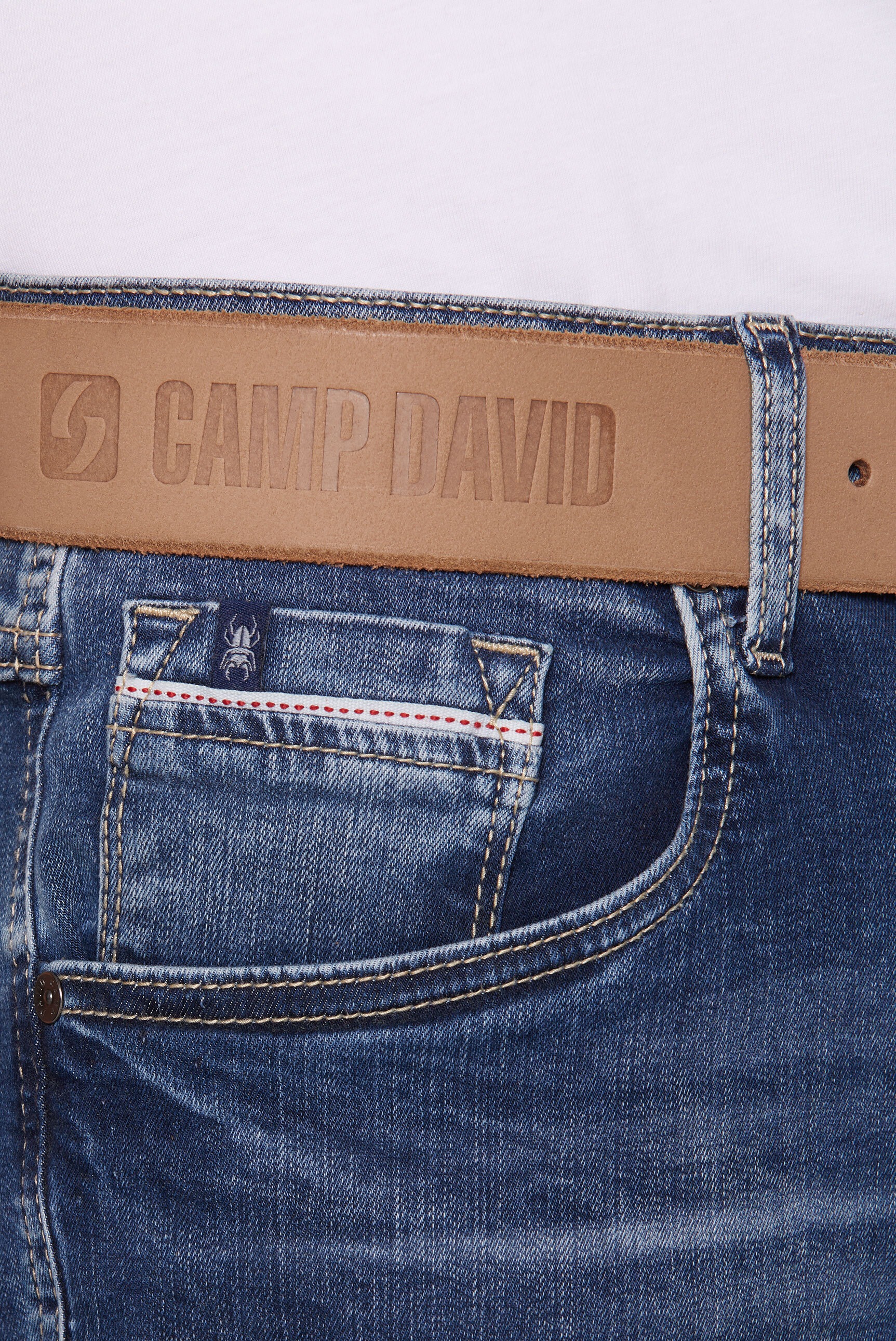 Thumbnail - CAMP DAVID Ledergürtel mit allergikerfreundlicher Dornschließe