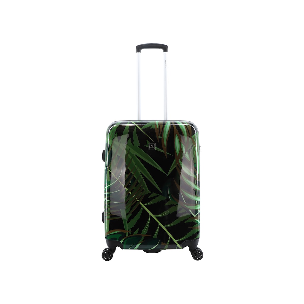 Saxoline® Koffer »Palm Leaves«, Mit praktische Teleskop-Griff