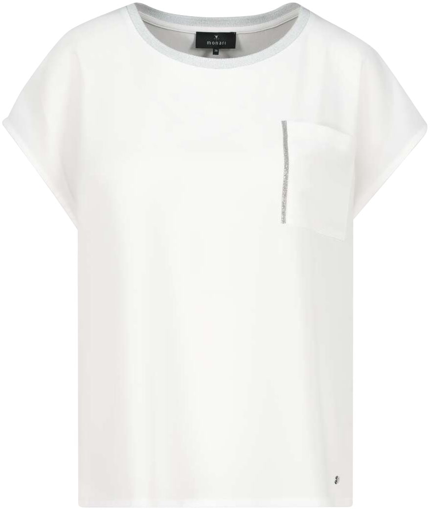 Monari Schlupfbluse mit aufgesetzter Schmucktasche günstig online kaufen