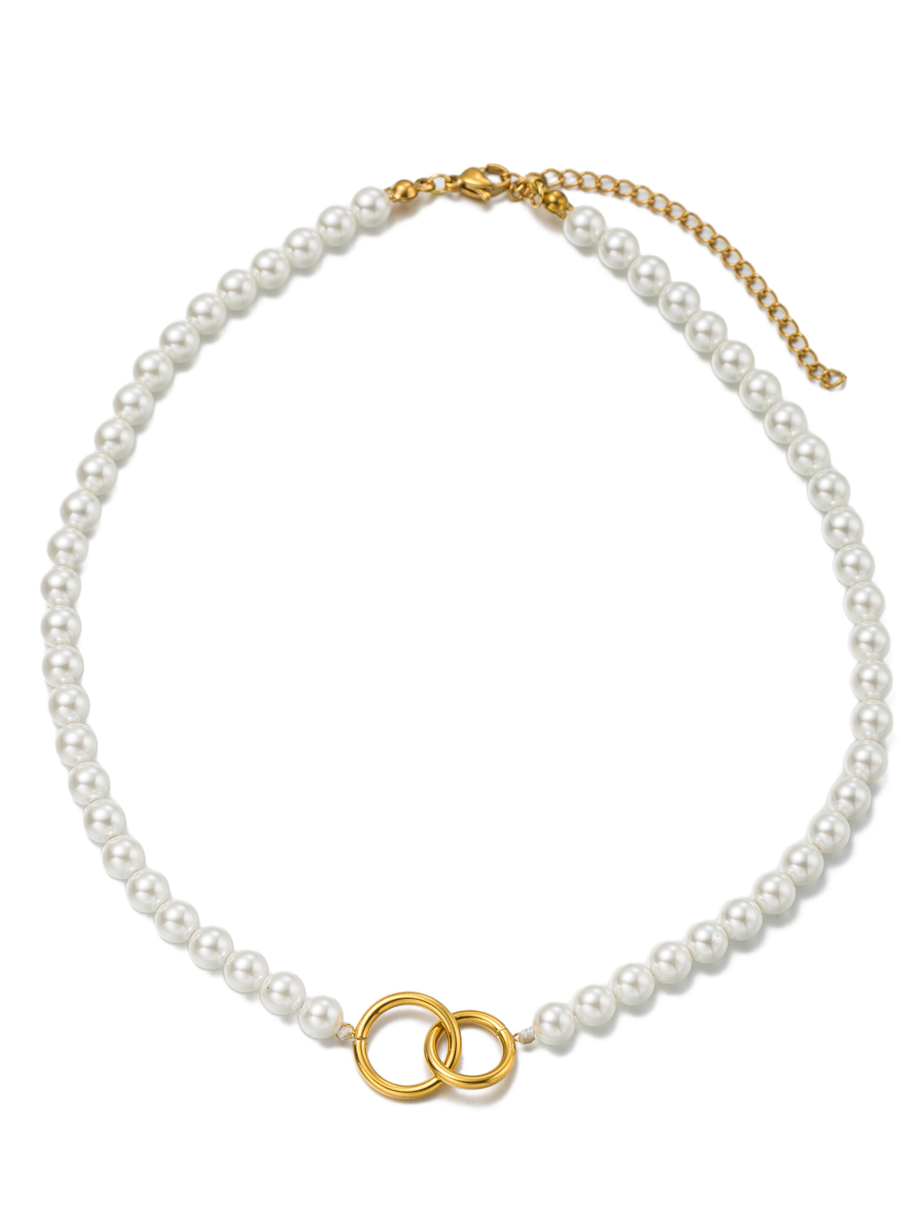 Aniston JEWELRY & WATCHES Perlenkette »Schmuck Geschenk Edelstahl Halsschmuck Halskette Zierperlen Ringe« Made in Germany - mit Perle (synth.)