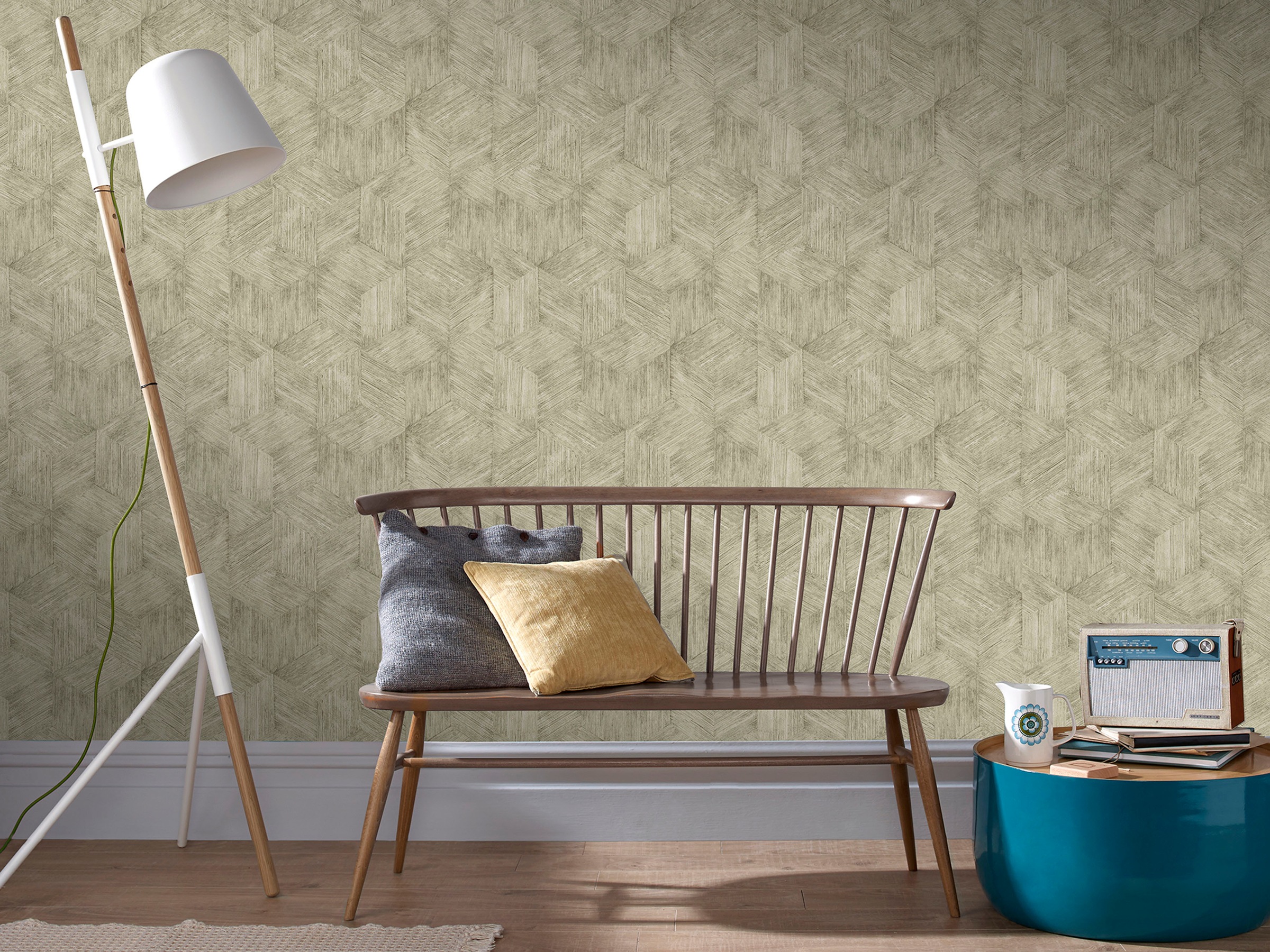 Superfresco Easy Vliestapete »Superfresco Easy Vliestapete Rotan Beige«, Flechtoptik, Superfresco Easy Vliestapete Rotan Beige