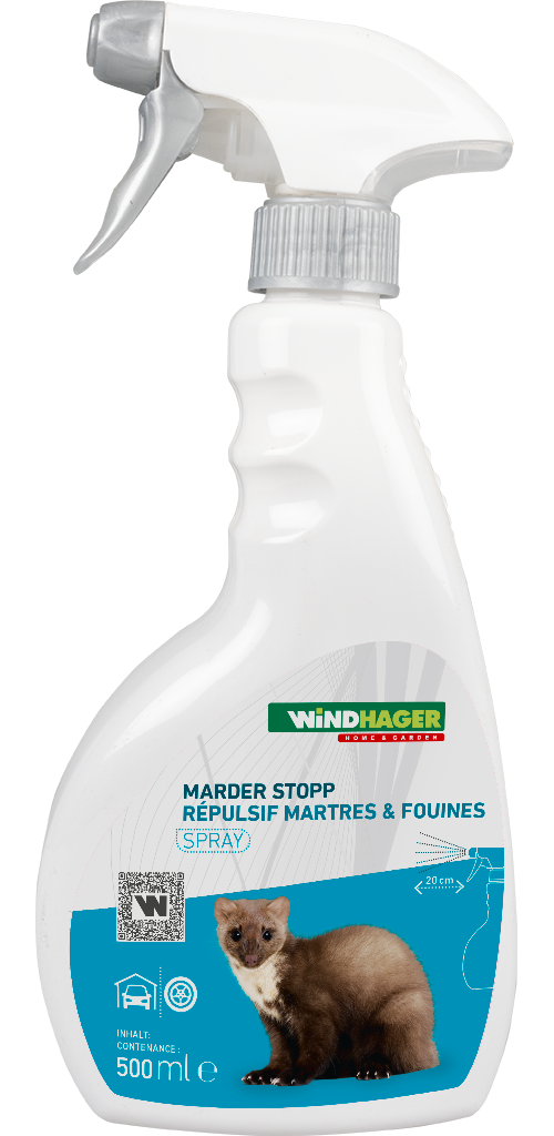 Windhager Vergrämungsmittel "Marder Stopp Spray" Tierabwehr für Garten und Terrasse, 500 ml