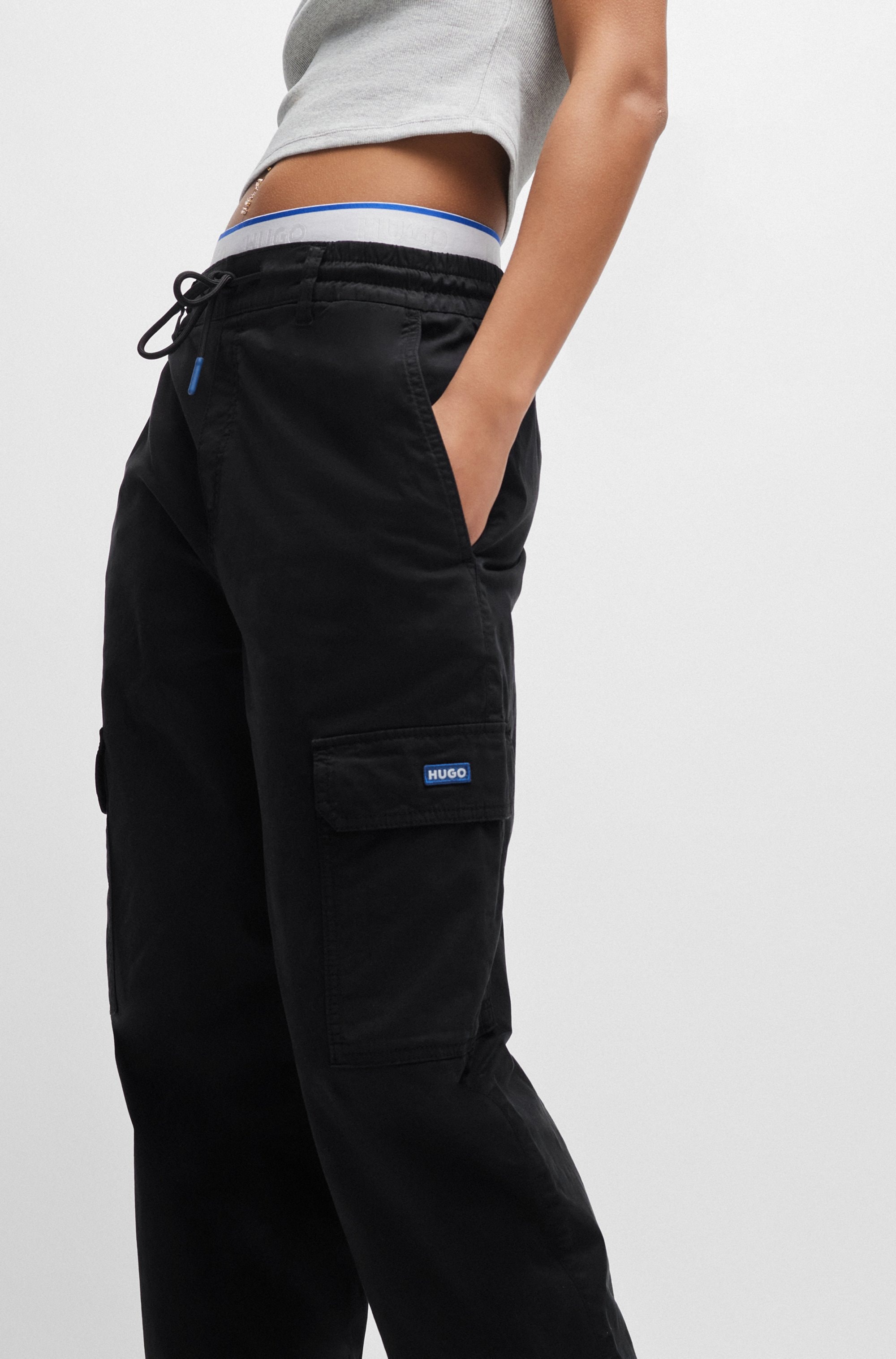 HUGO Blue Cargohose »Hisune«, mit Tunnelzug
