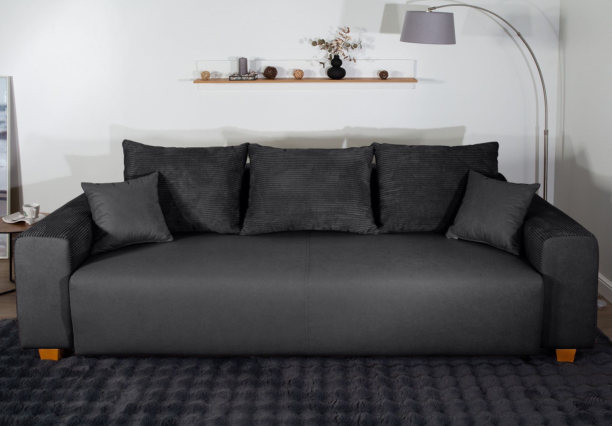 COLLECTION AB Schlafsofa »Yves, Liegefläche (B/T): 142/194 cm« inkl. Bettfunktion, Bettkasten, Federkern & Zierkissen