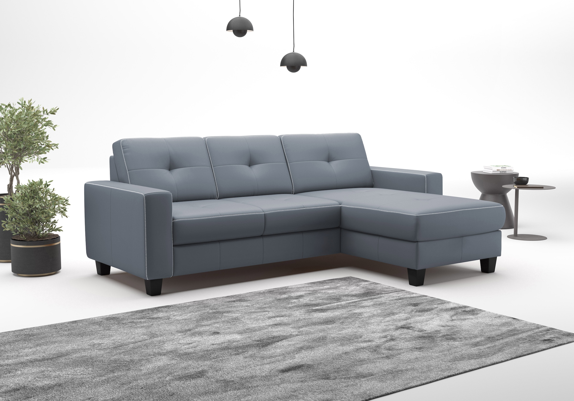 PLACES OF STYLE Ecksofa "Varese" wahlweise mit Bettfunktion und Bettkasten günstig online kaufen