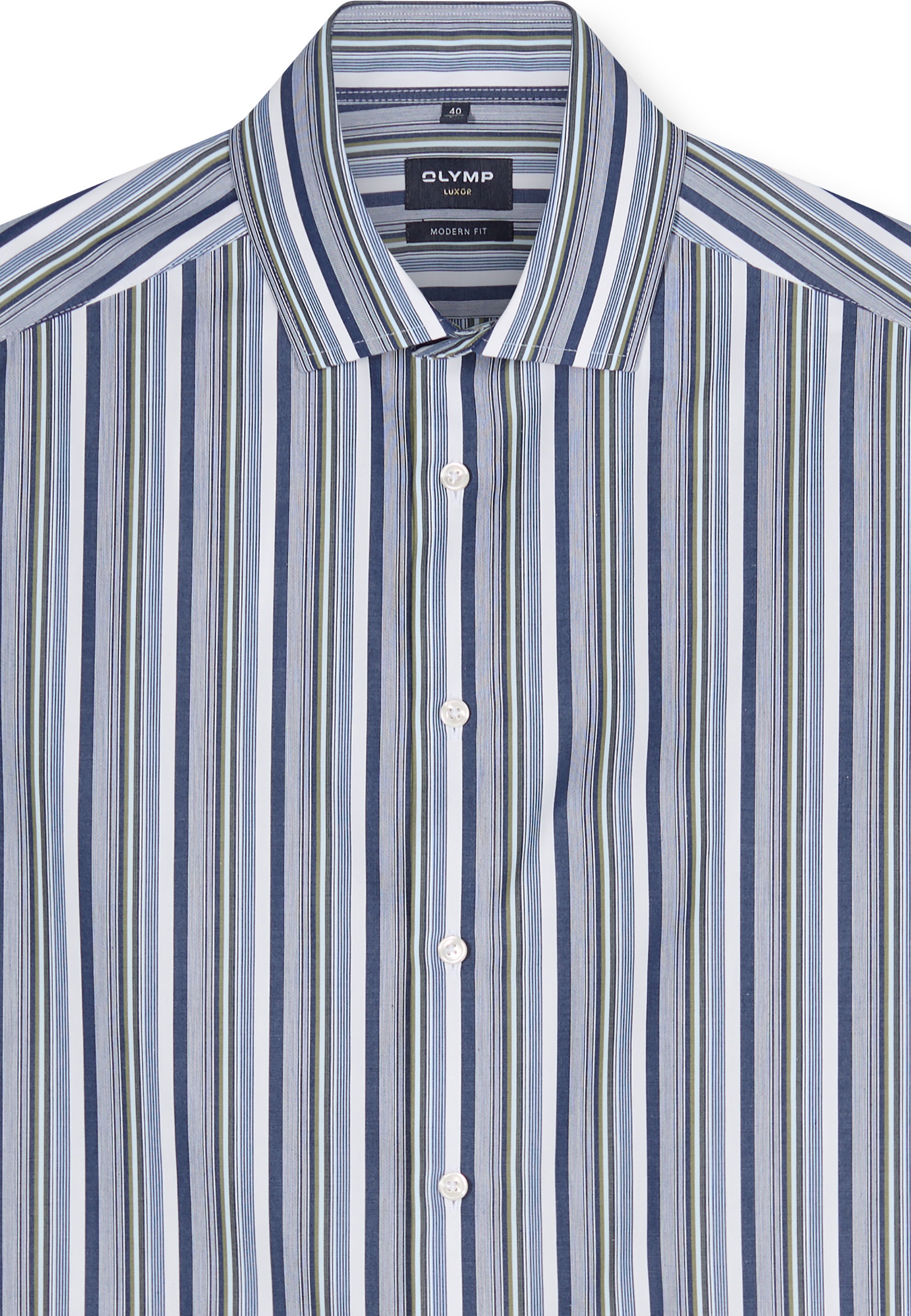 OLYMP Luxor Modern Fit Businesshemd Marine Gr. 43 2