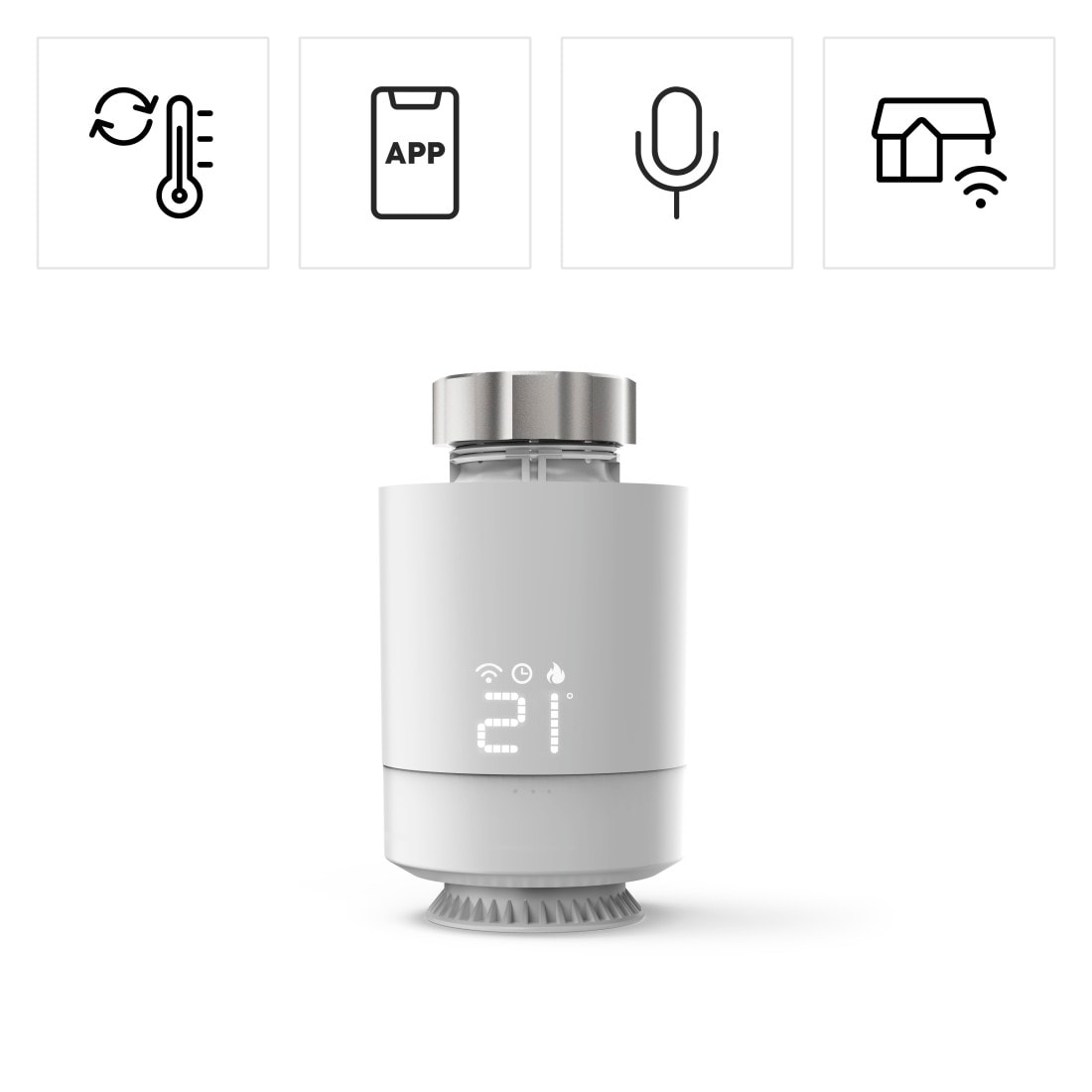 Hama Heizkörperthermostat »Smartes Heizkörperthermostat (Adapter, komp. mit Alexa, Google, Siri)«