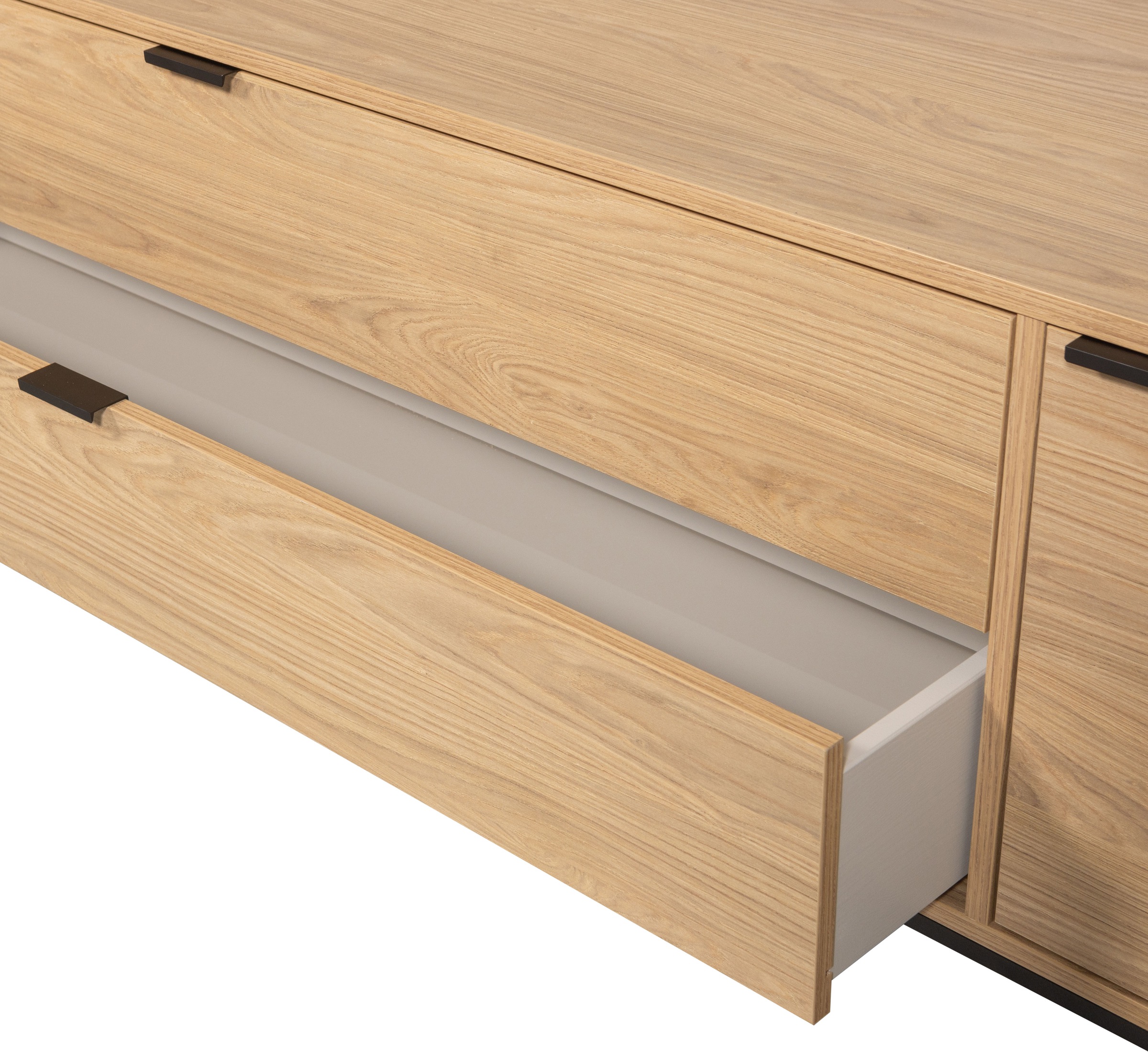 WOOOD Lowboard »WOOOD SILAS TV-MÖBEL« Silas TV-Möbel aus Eichen-Melamin bietet modernes Design und Stil