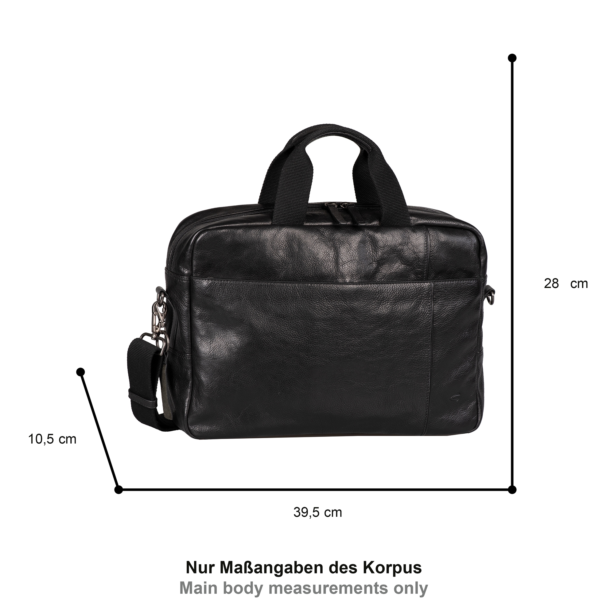 camel active Aktentasche »Pine« aus pflanzlich gegerbtem Rindsleder im kernigen Look mit RFID-Schutz