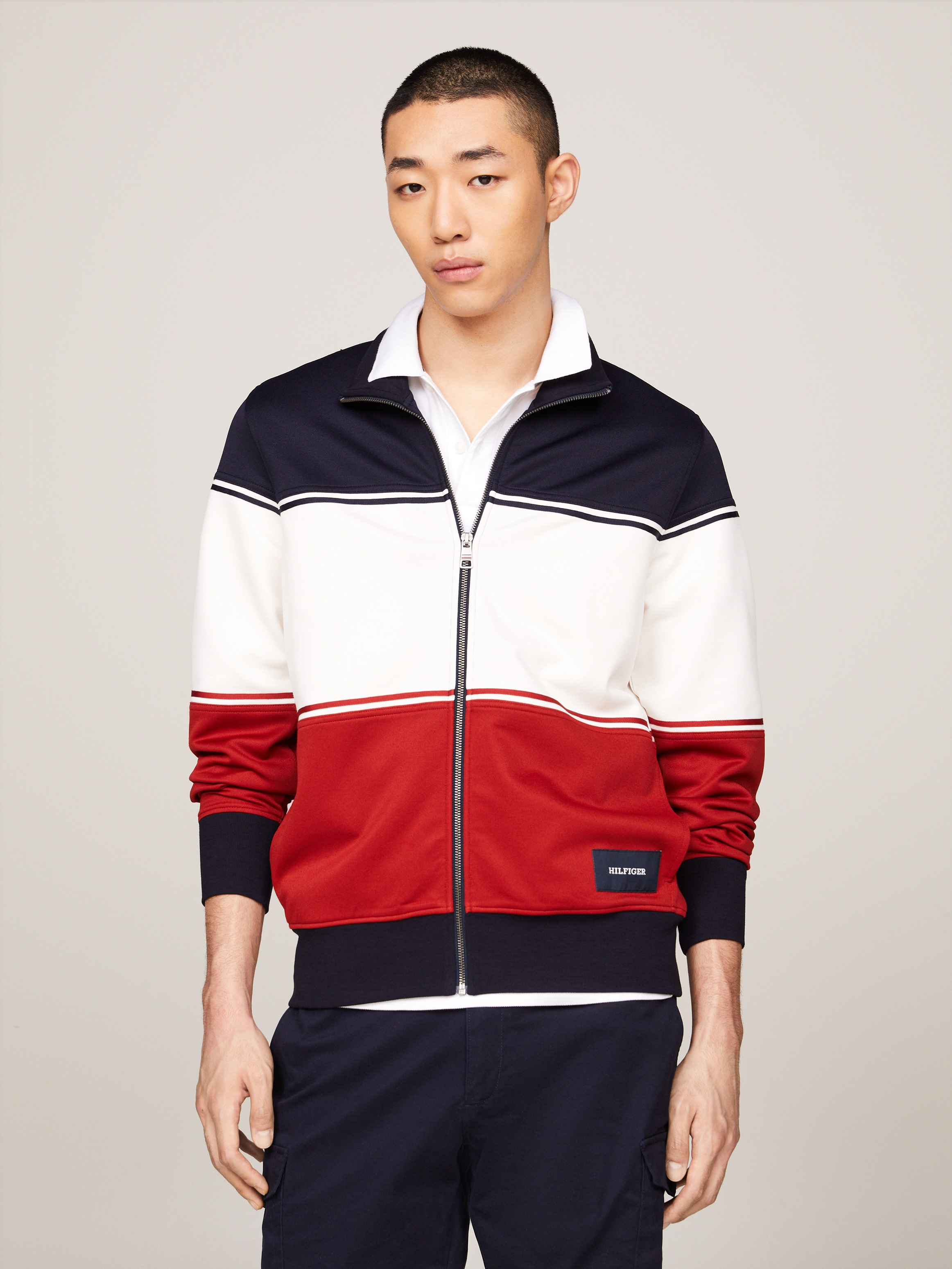 Tommy Hilfiger Sweatjacke "COLOURBLOCK TRACK JACKET", mit Stehkragen günstig online kaufen